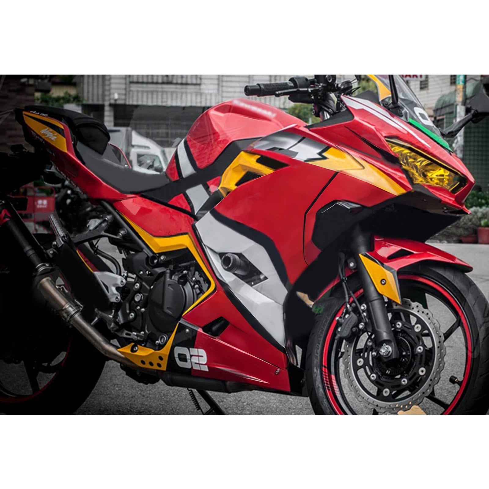 Amotopart Kawasaki EX400 Ninja400 2018-2024 Fairing Kit Bodywork Plastic ABS