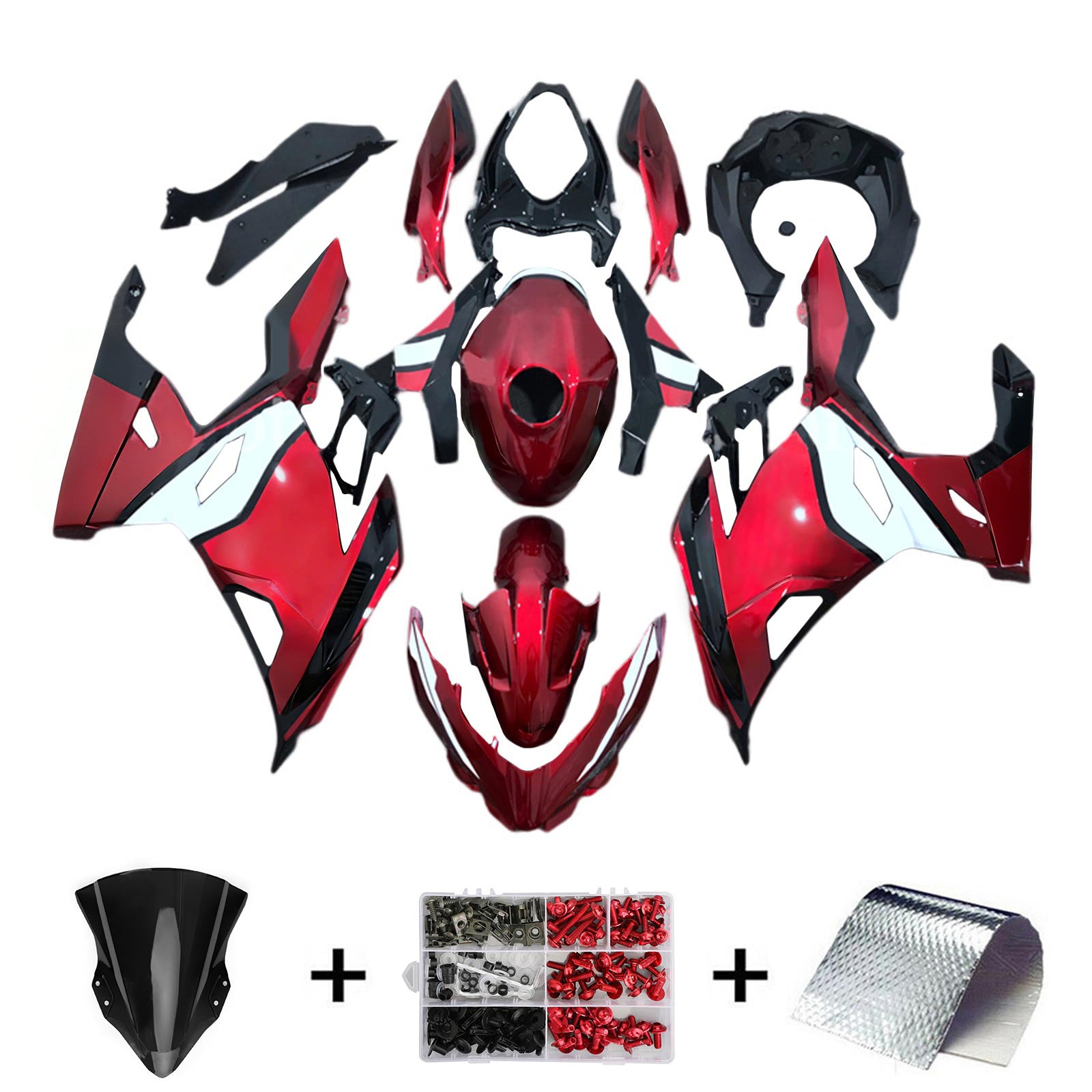 Amotopart Kawasaki EX400 Ninja400 2018-2024 Fairing Kit Bodywork Plastic ABS