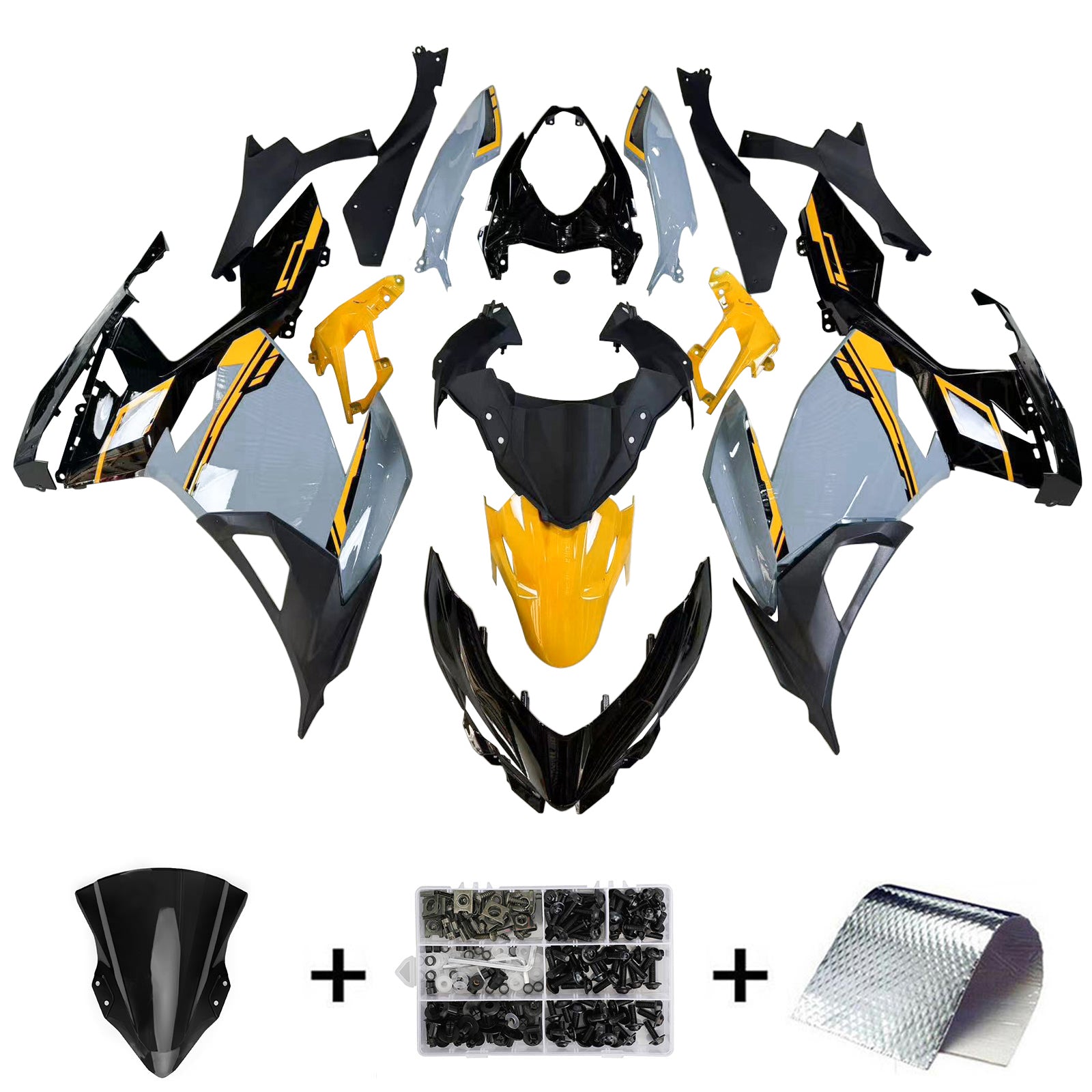 Injection Fairing Kit Bodywork For Kawasaki EX400 Ninja400 2018-2024