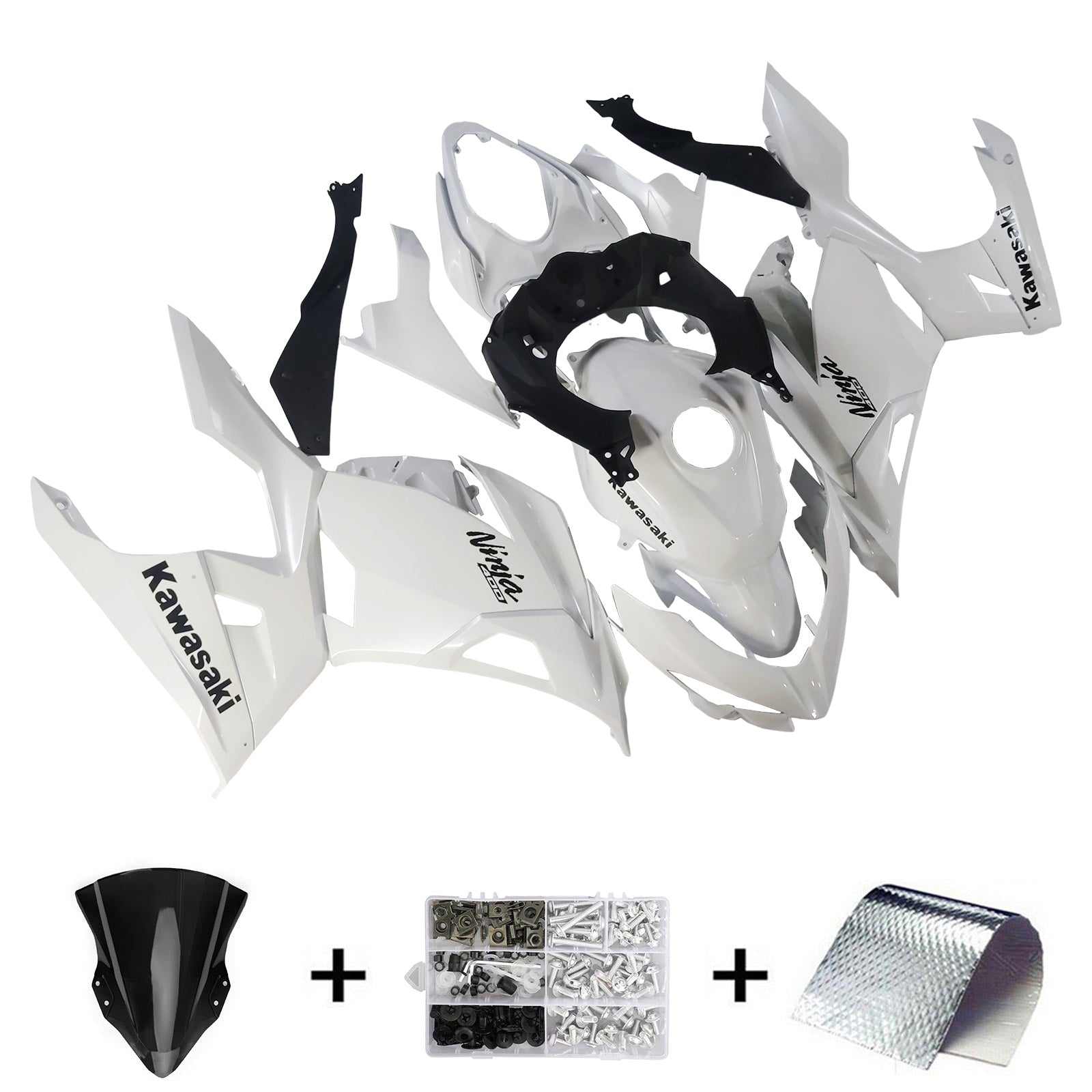 Amotopart Kawasaki EX400 Ninja400 2018-2024 Fairing Kit Bodywork Plastic ABS