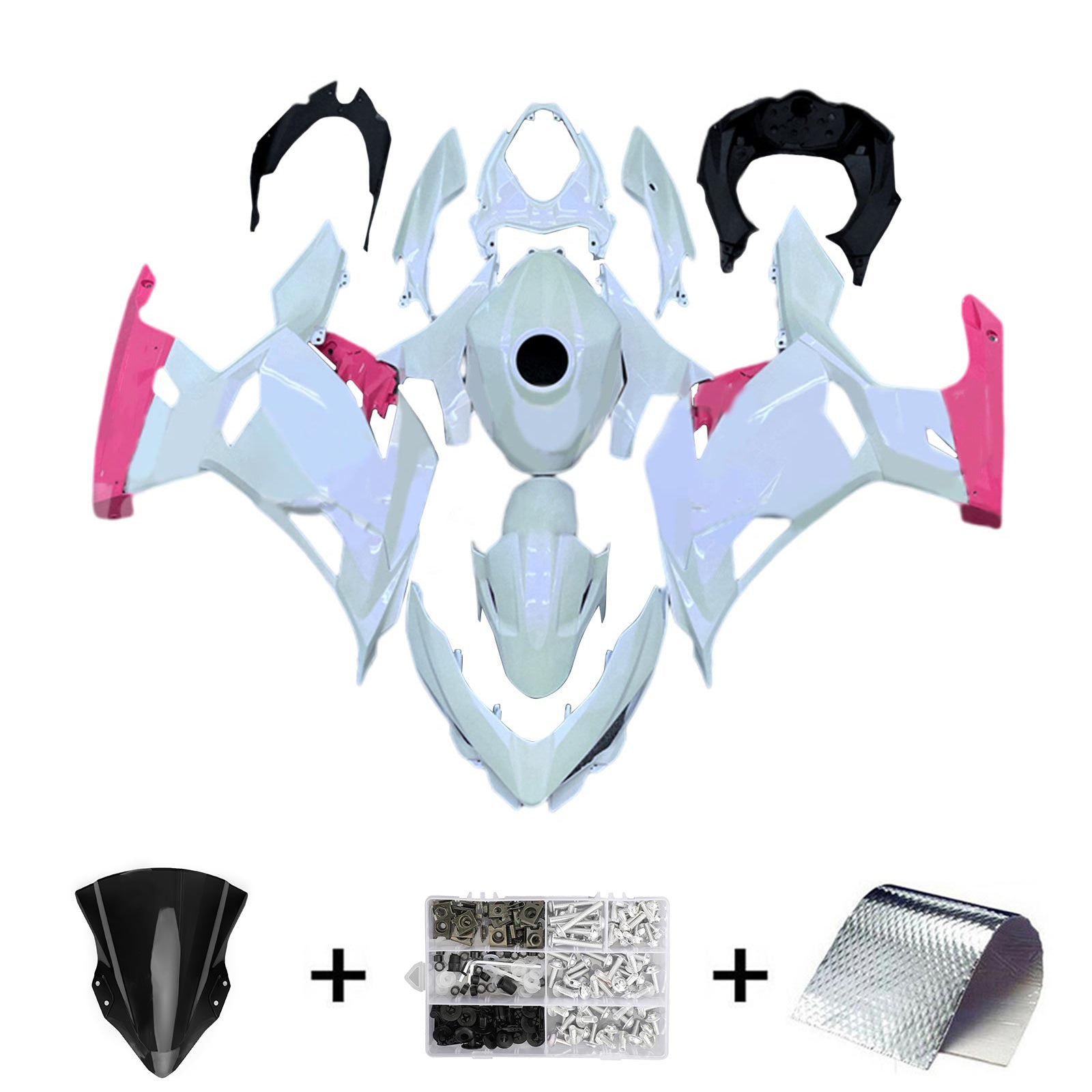 Amotopart Kawasaki EX400 Ninja400 2018-2024 Fairing Kit Bodywork Plastic ABS