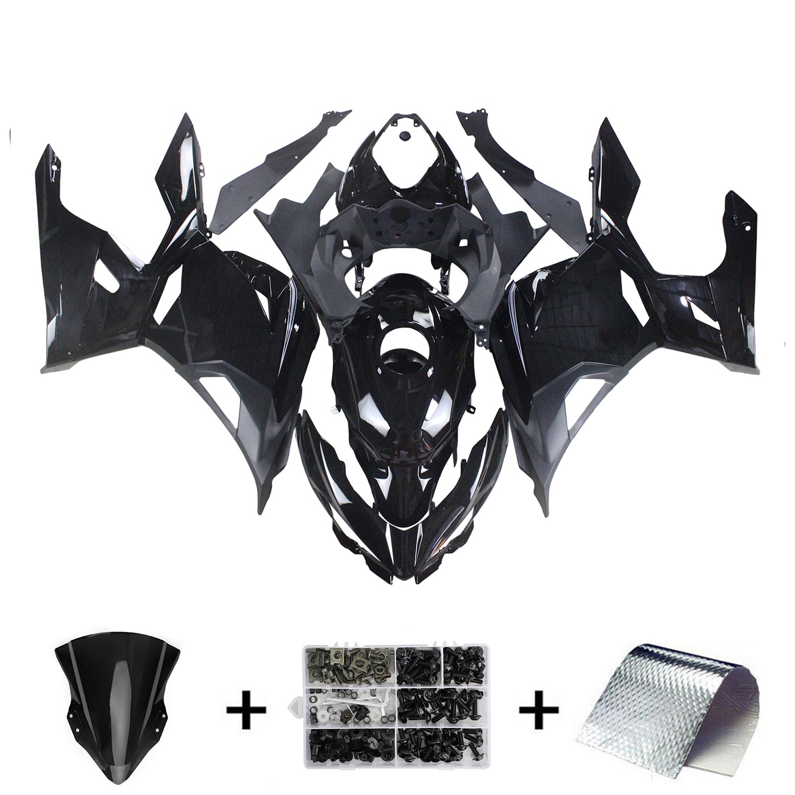 Amotopart Kawasaki EX400 Ninja400 2018-2024 Fairing Kit Bodywork Plastic ABS