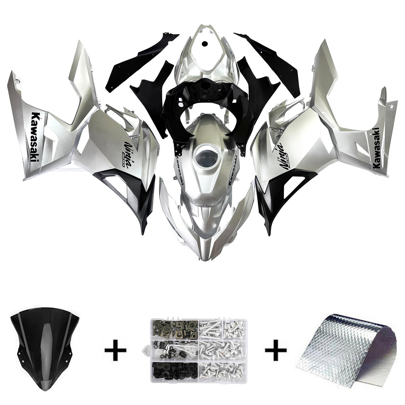 Amotopart Kawasaki EX400 Ninja400 2018-2024 Fairing Kit Bodywork Plastic ABS