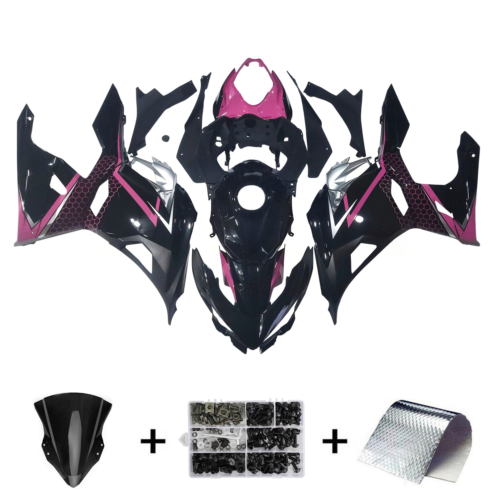 Amotopart Kawasaki EX400 Ninja400 2018-2024 Fairing Kit Bodywork Plastic ABS