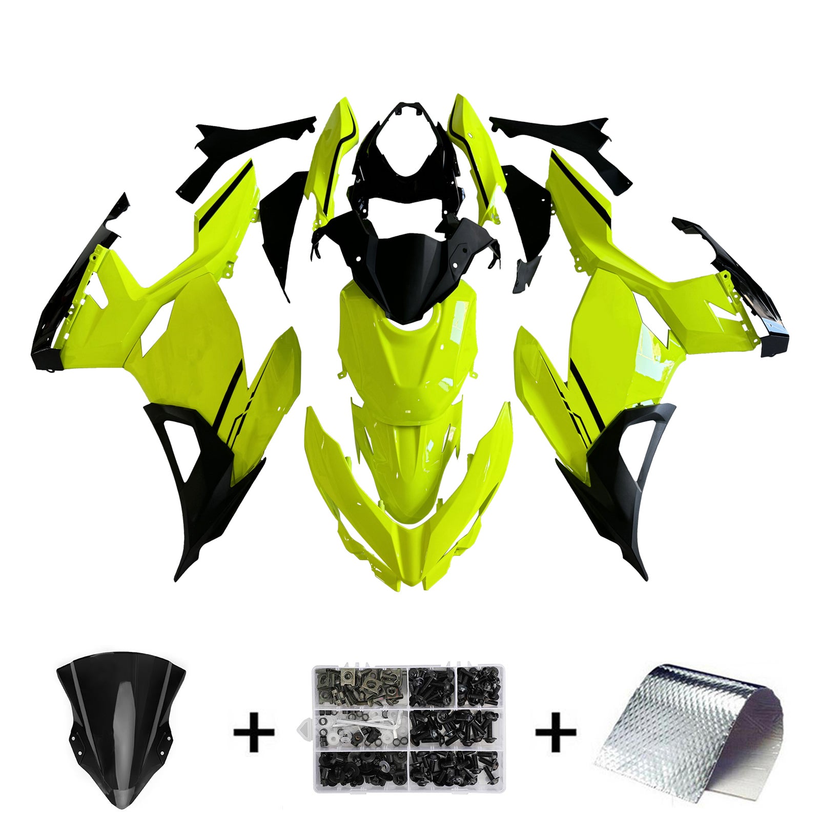 Amotopart Kawasaki EX400 Ninja400 2018-2024 Fairing Kit Bodywork Plastic ABS