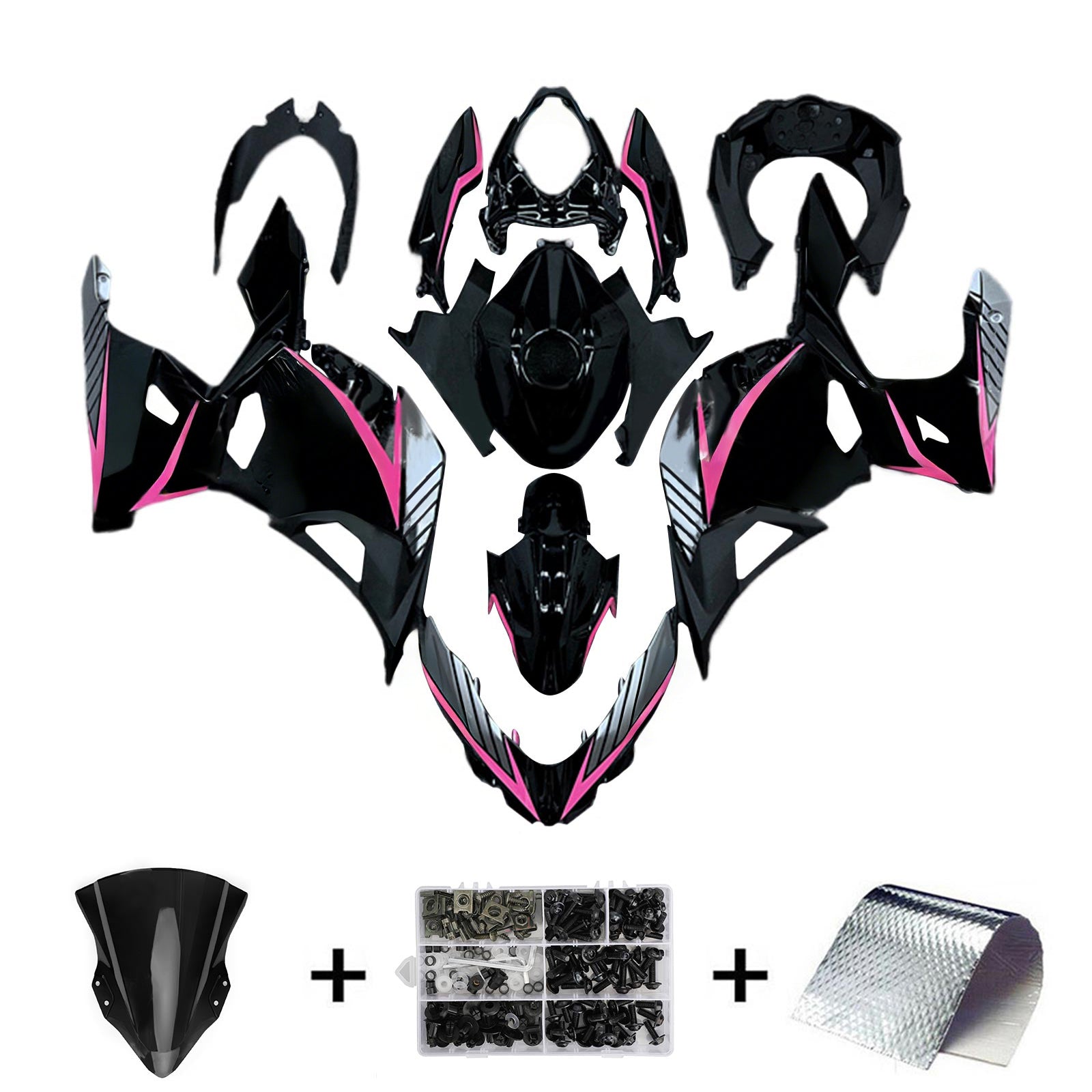Amotopart Kawasaki EX400 Ninja400 2018-2024 Fairing Kit Bodywork Plastic ABS