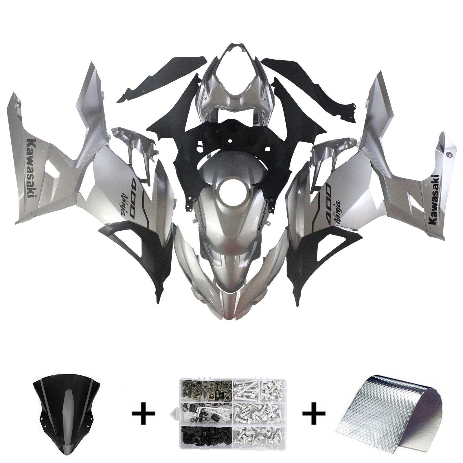 Amotopart Kawasaki EX400 Ninja400 2018-2024 Fairing Kit Bodywork Plastic ABS