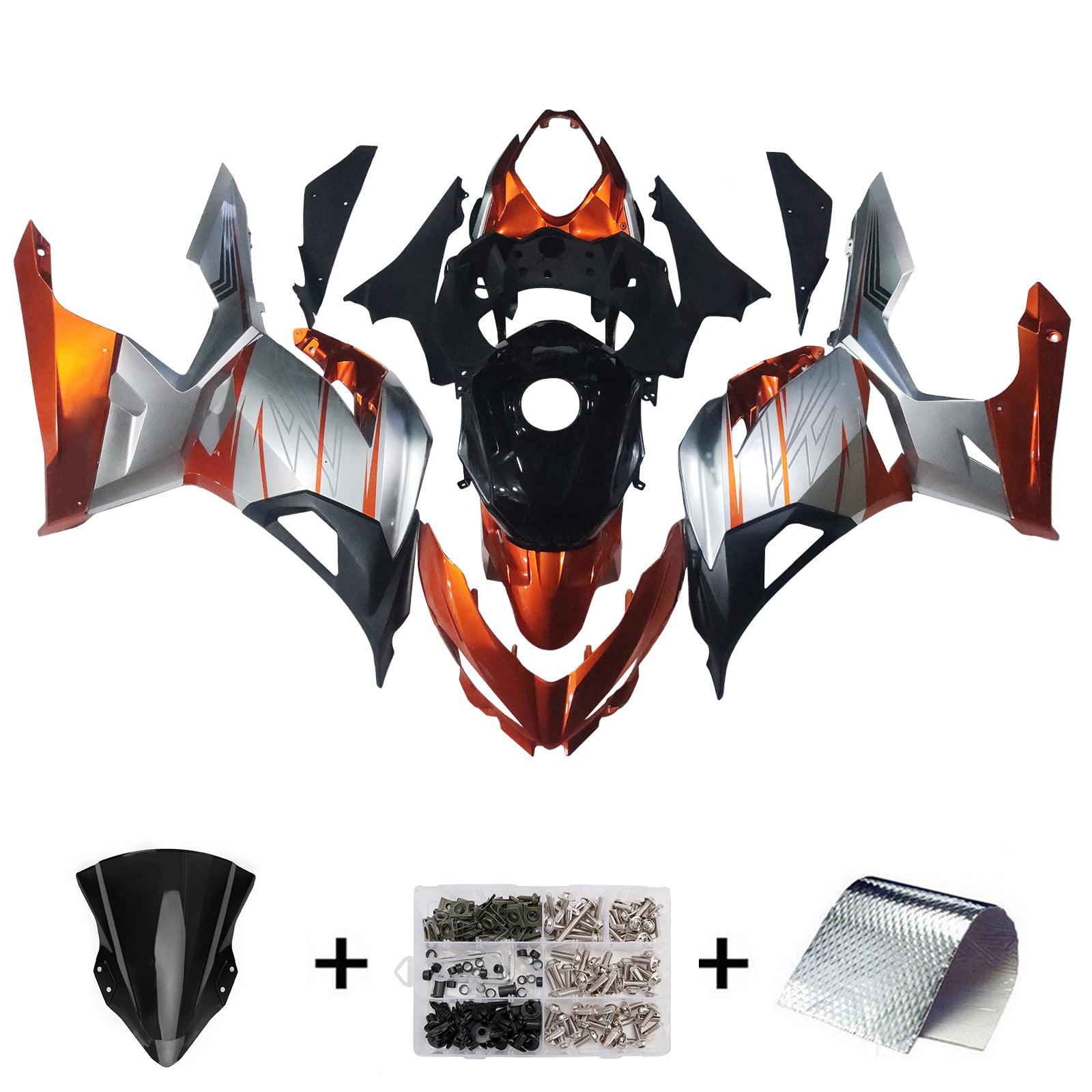 Amotopart Kawasaki EX400 Ninja400 2018-2024 Fairing Kit Bodywork Plastic ABS