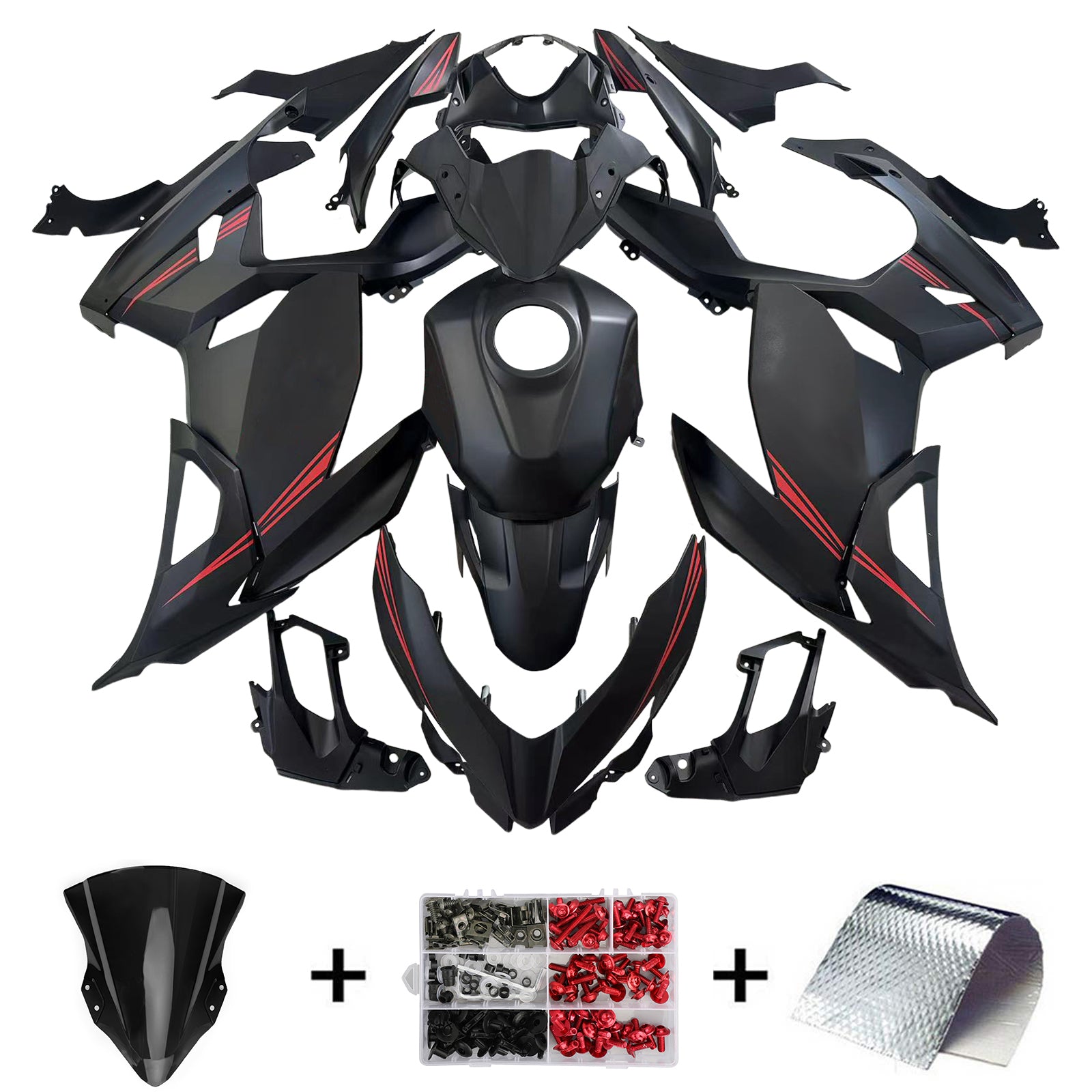 Injection Fairing Kit Bodywork For Kawasaki EX400 Ninja400 2018-2024