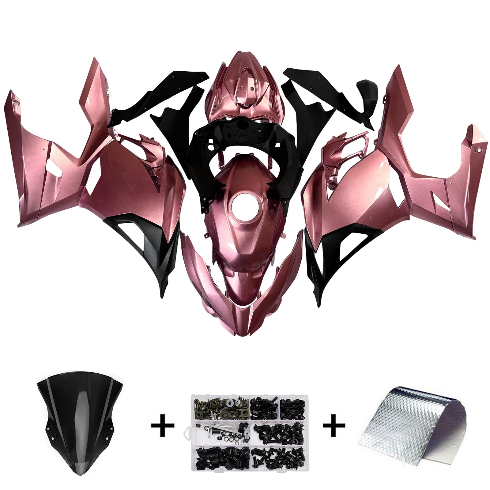 Injection Fairing Kit Bodywork Plastic ABS fit For Kawasaki EX400 Ninja400 2018-2024