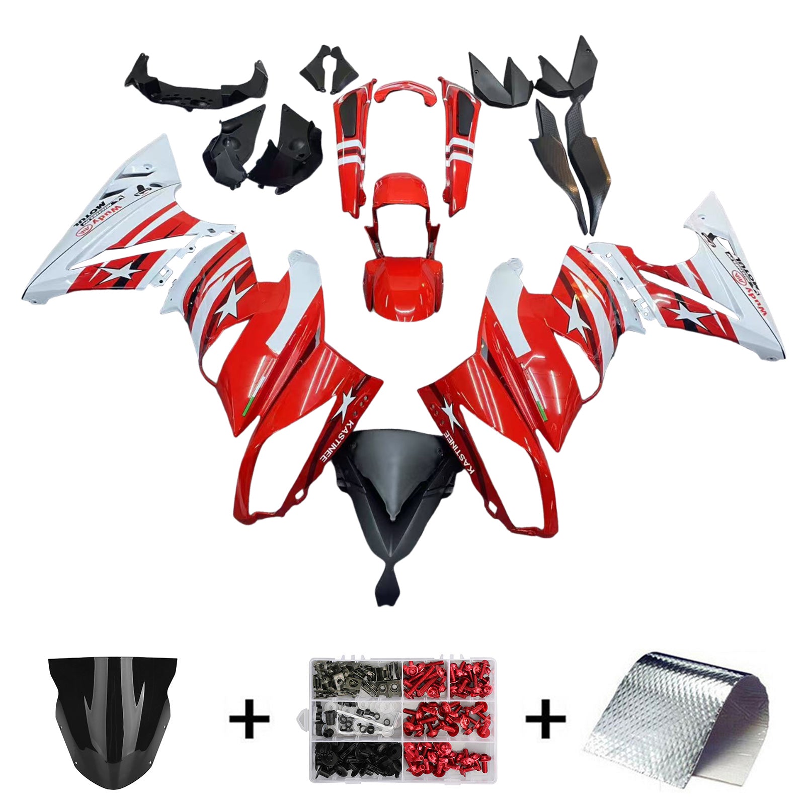 Kawasaki Ninja 650 ER-6F EX650 2009-2011 04# Fairing Kit Plastic