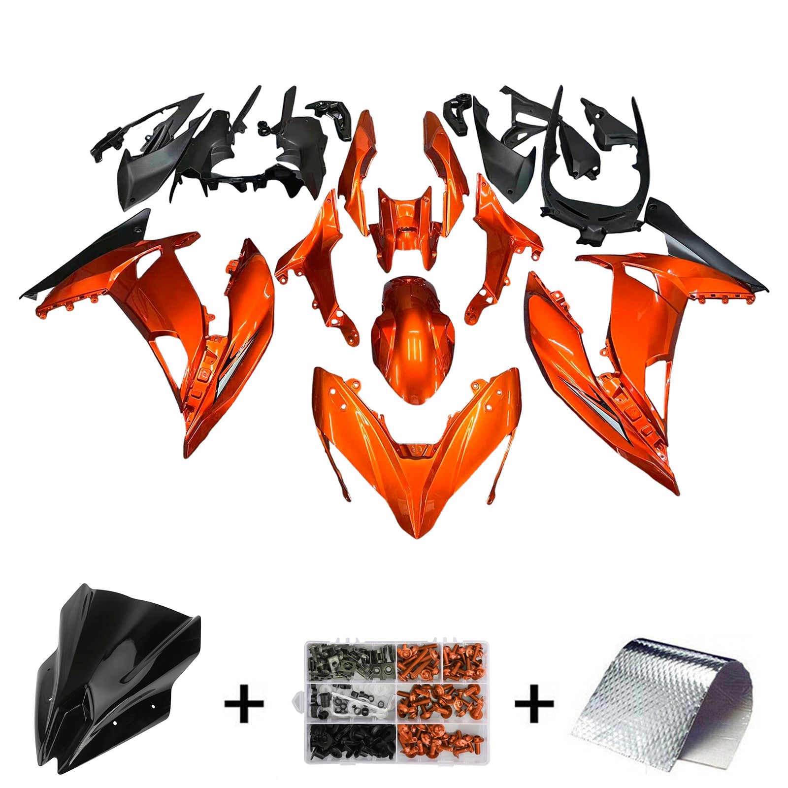 Kit Carenado Plástico para Kawasaki Ninja 650 ER-6F EX650 2017-2019 Genérico