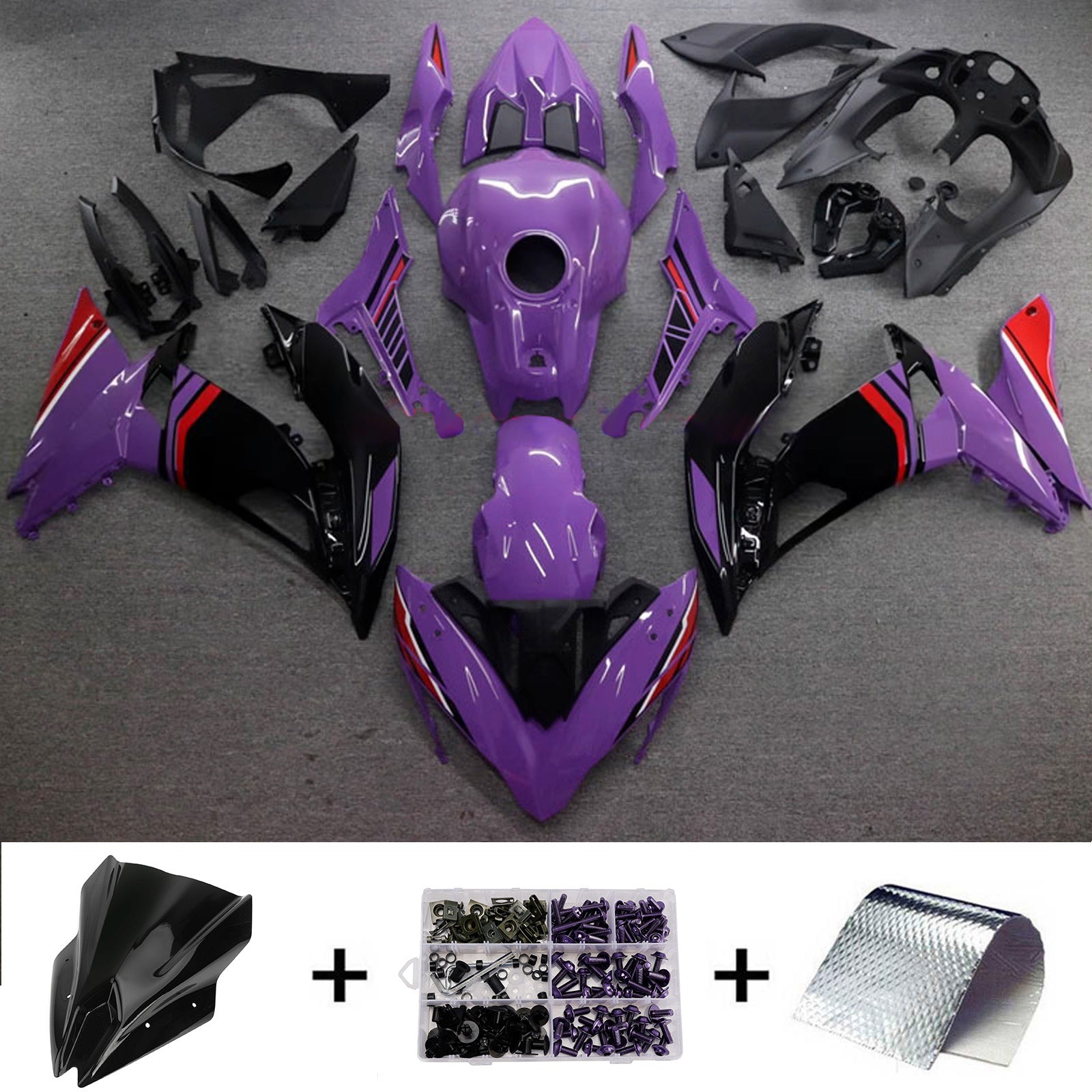 Injection Fairing Kit Bodywork Plastic ABS fit For Kawasaki ER-6F Ninja650R 2017-2019
