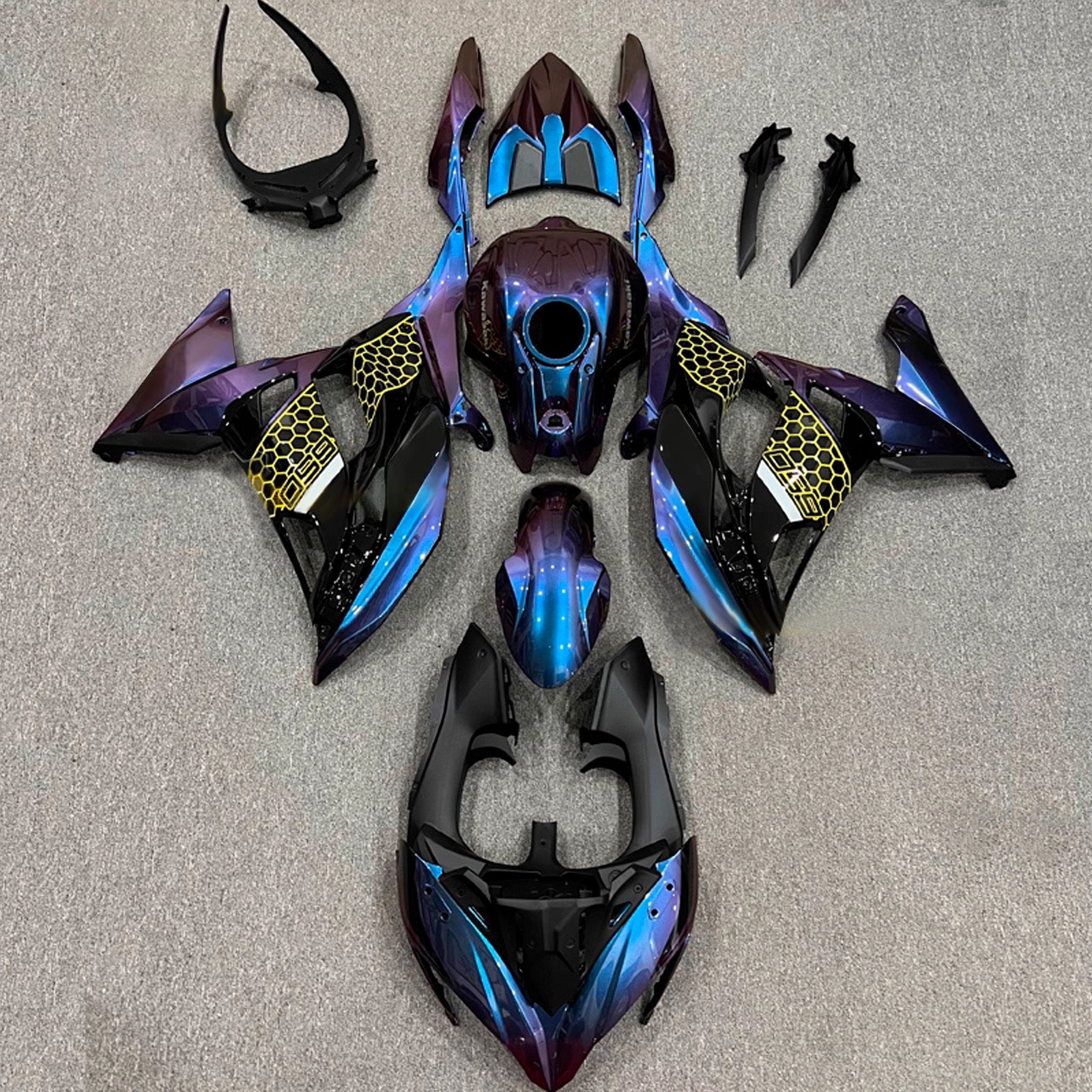 Injection Fairing Kit Bodywork Plastic ABS fit For Kawasaki ER-6F Ninja650R 2017-2019