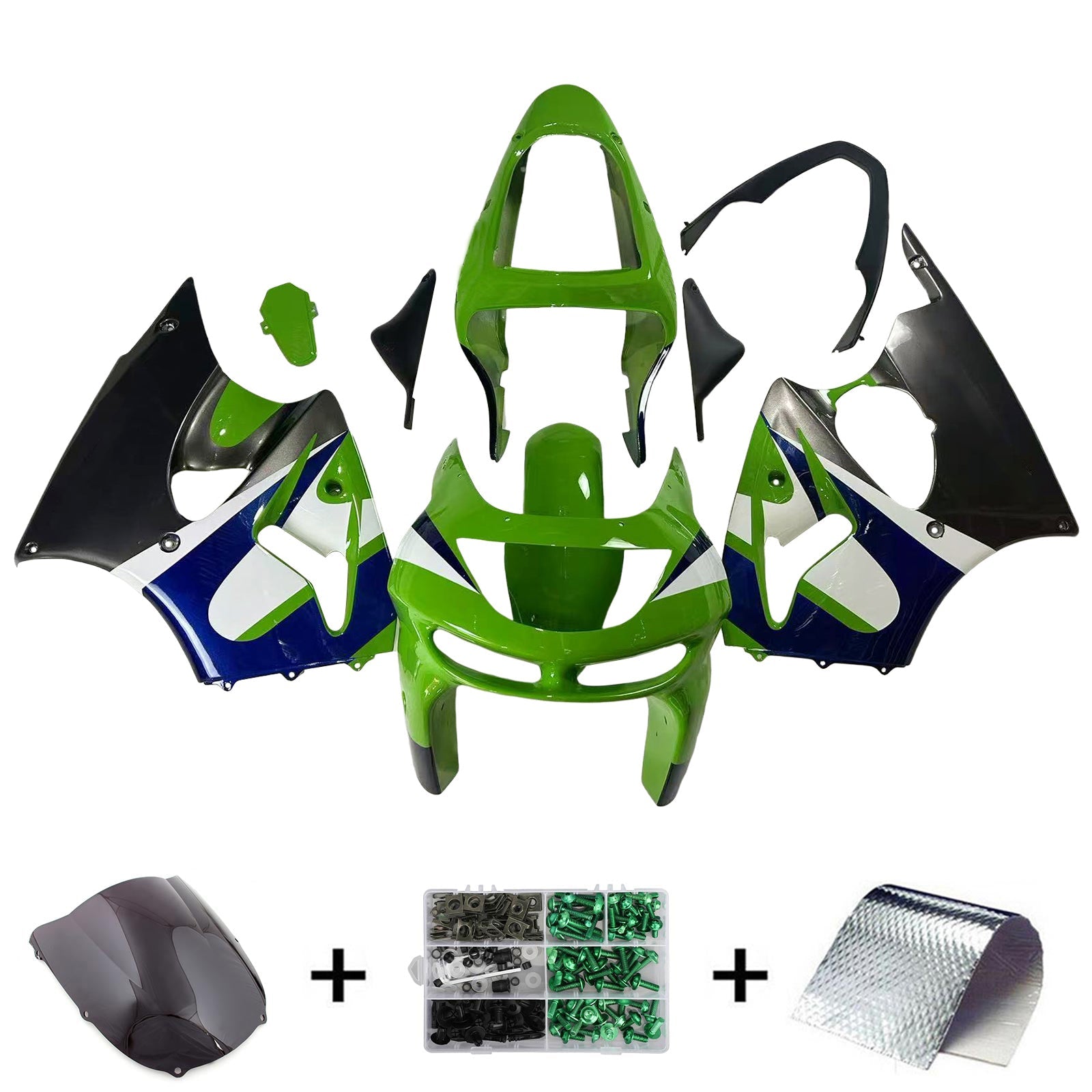Kawasaki ZX6R 1998-1999 Fairing Kit Bodywork Plastic ABS