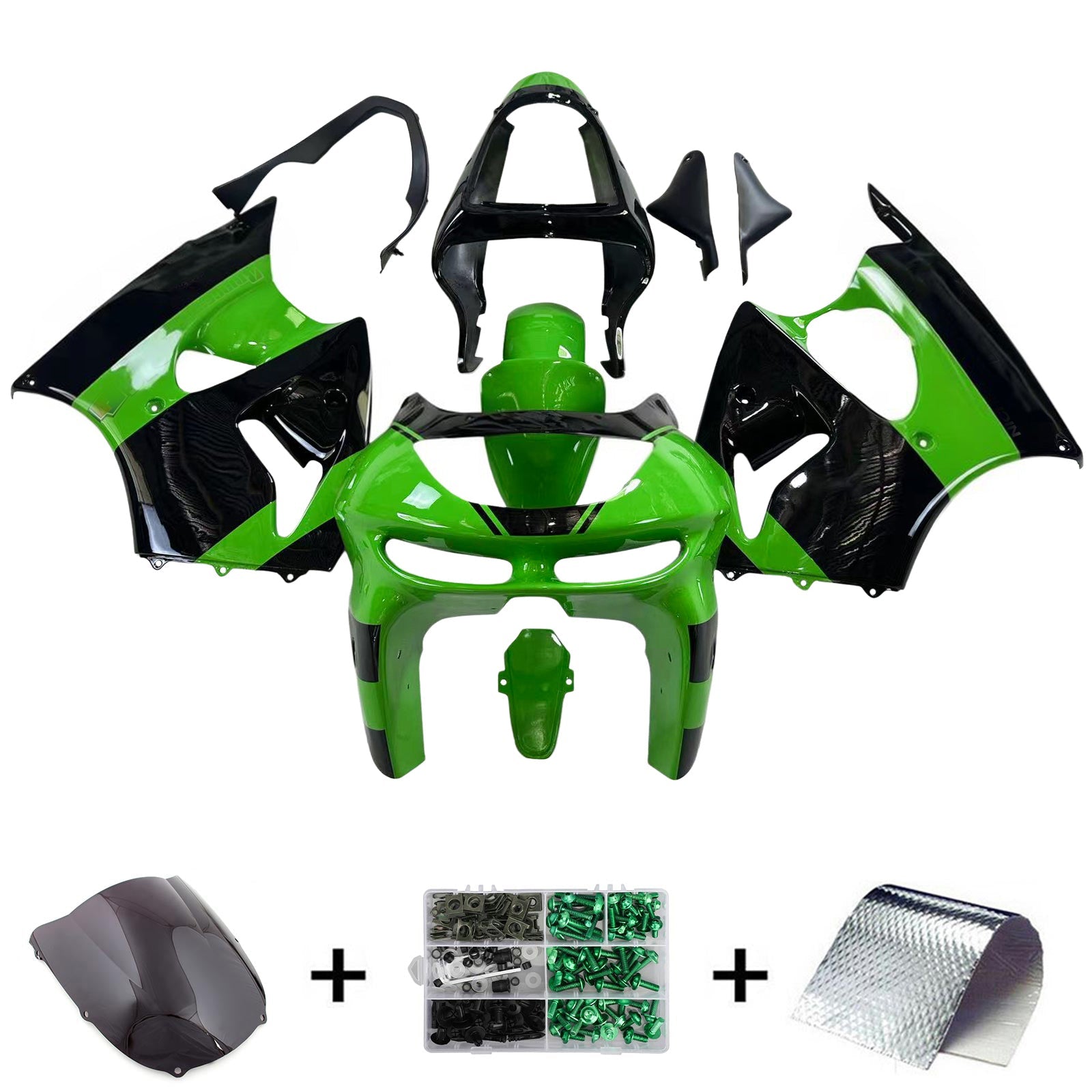 가와사키 ZX6R 1998-1999 페어링 키트 차체 플라스틱 ABS