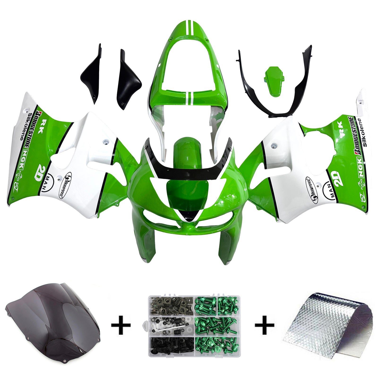 Kawasaki ZX6R 1998-1999 Fairing Kit Bodywork Plastic ABS