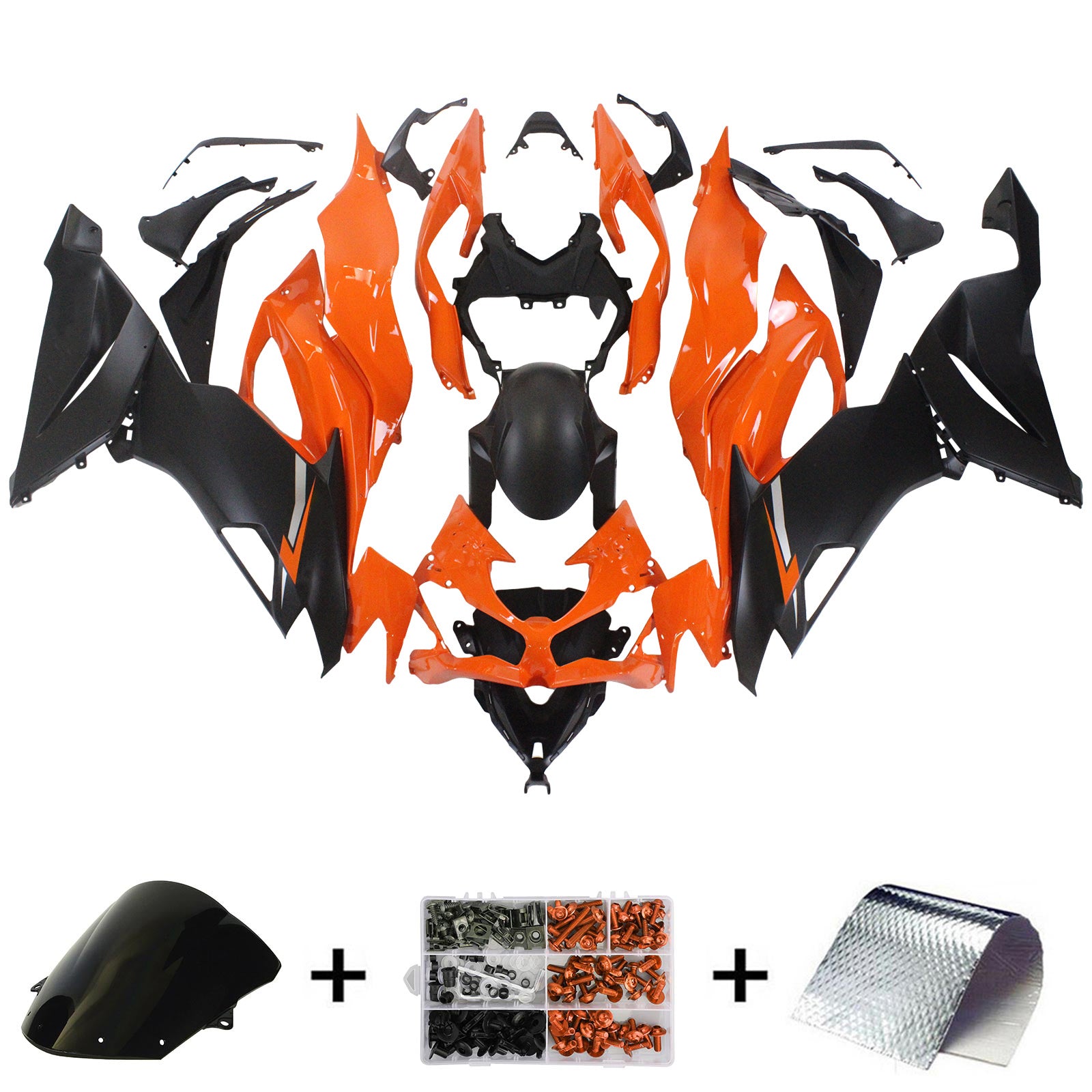 Injection Fairing Kit Bodywork Plastic ABS fit For Kawasaki ZX6R 2019-2023