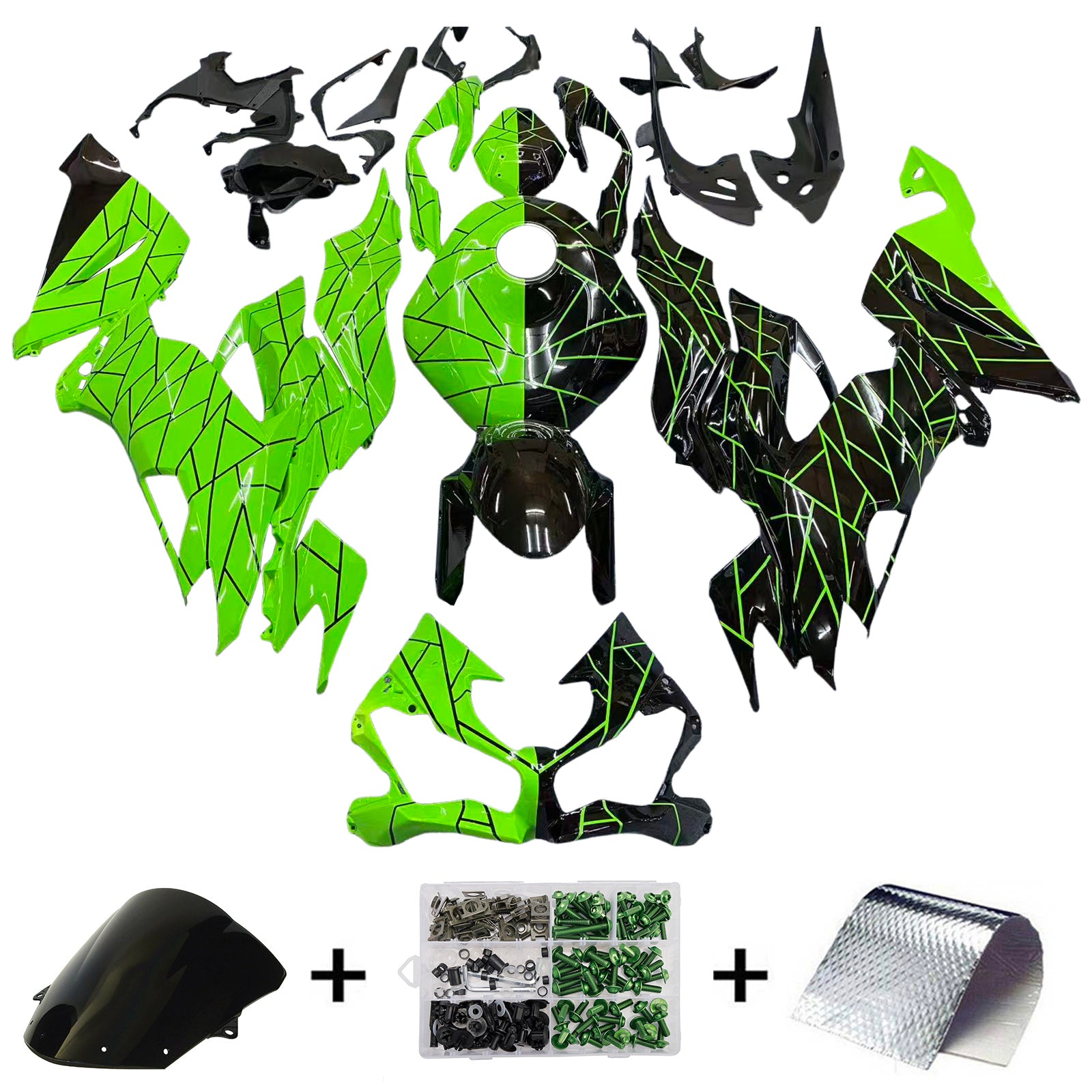 Injection Fairing Kit Bodywork Plastic ABS fit For Kawasaki ZX6R 2019-2023
