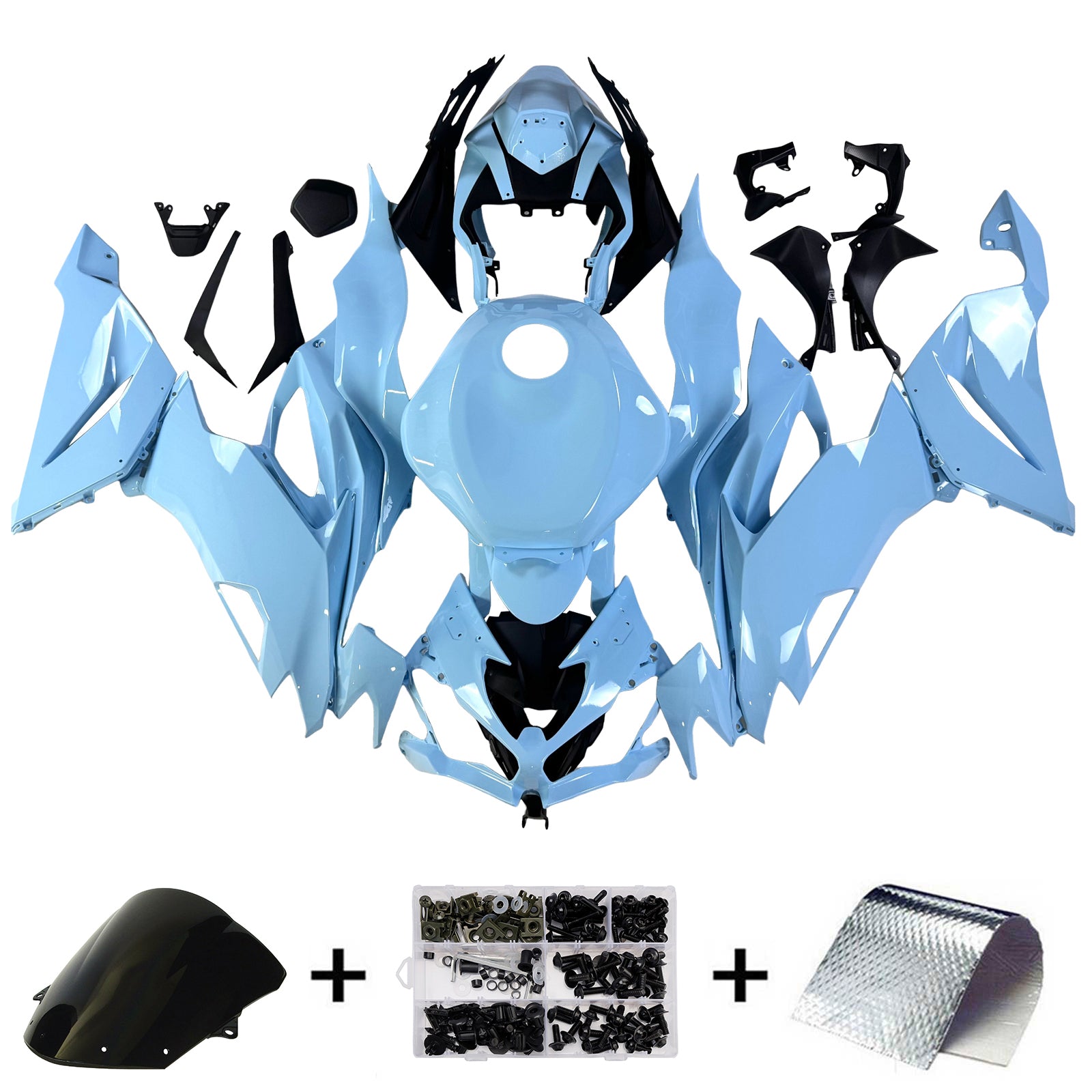 Injection Fairing Kit Bodywork Plastic ABS fit For Kawasaki ZX6R 2019-2023