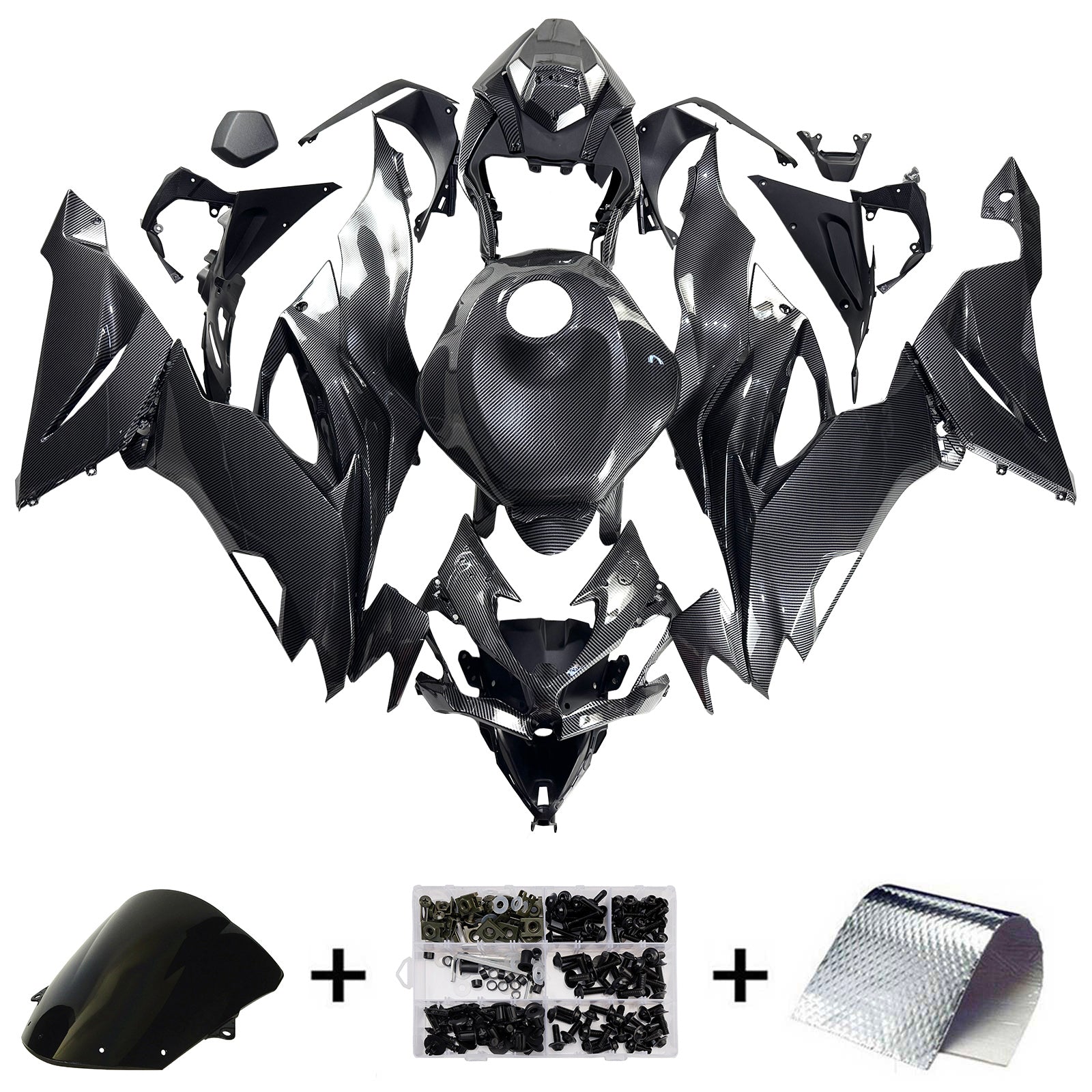 Injection Fairing Kit Bodywork Plastic ABS fit For Kawasaki ZX6R 2019-2023