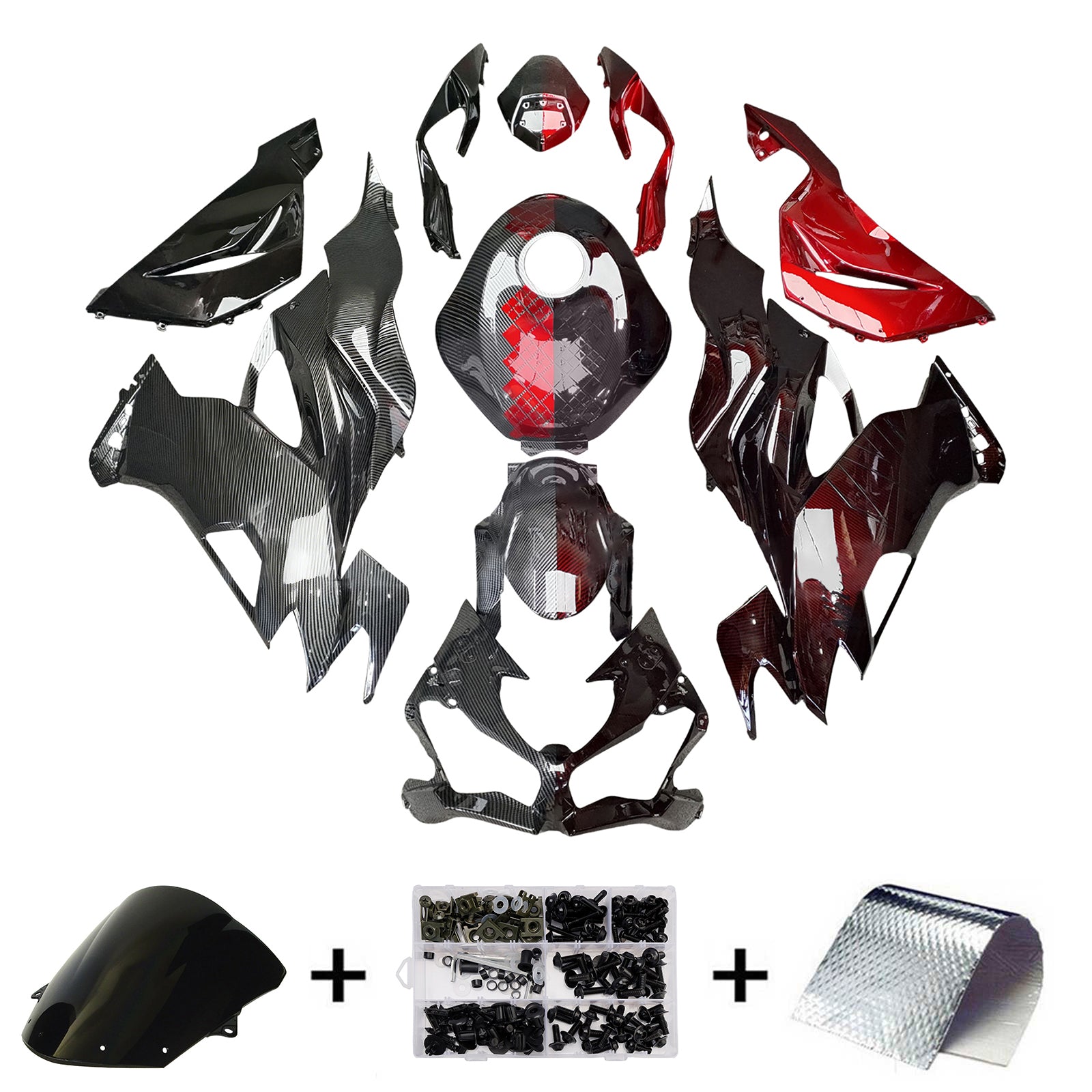 Injection Fairing Kit Bodywork Plastic ABS fit For Kawasaki ZX6R 2019-2023