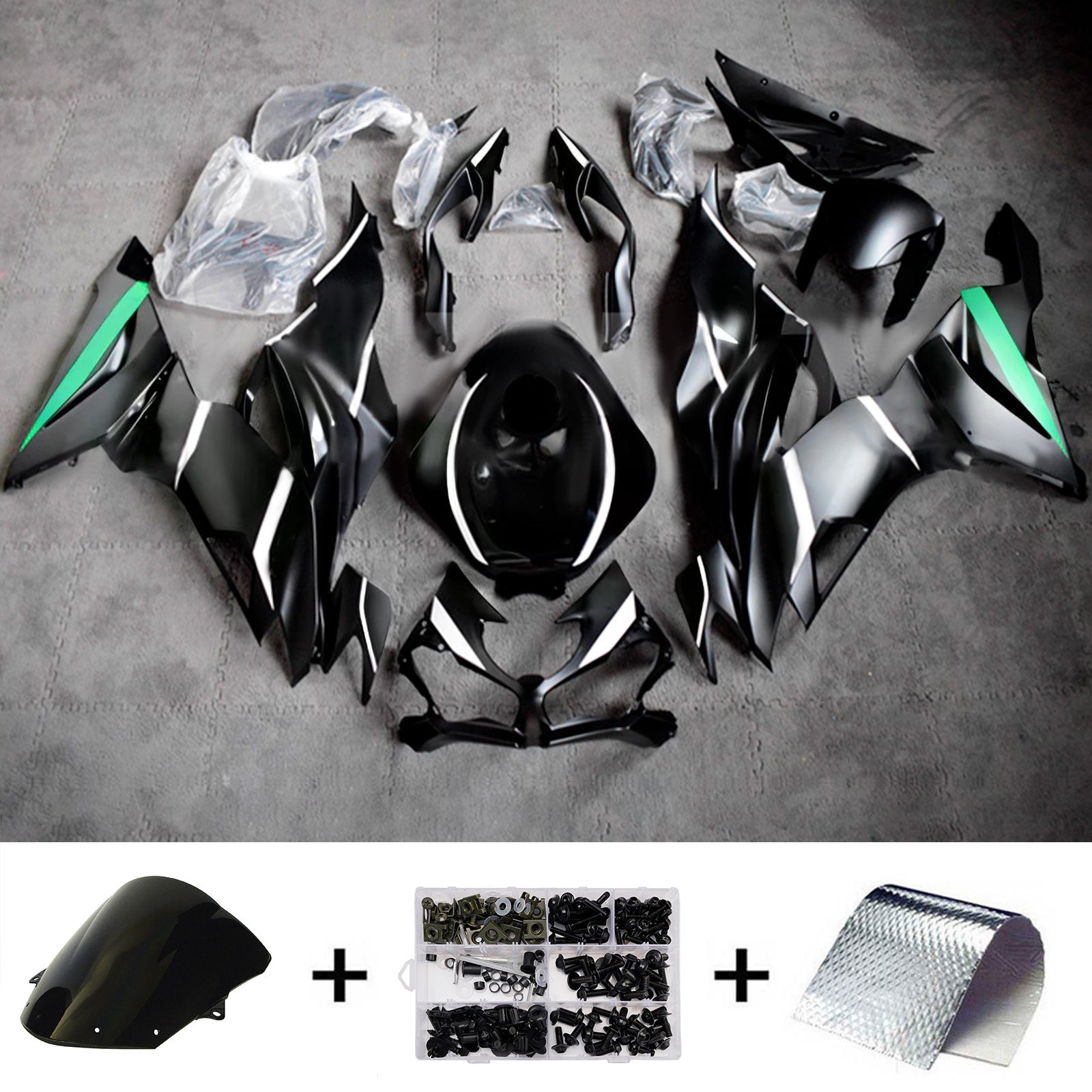 Injection Fairing Kit Bodywork Plastic ABS fit For Kawasaki ZX6R 2019-2023