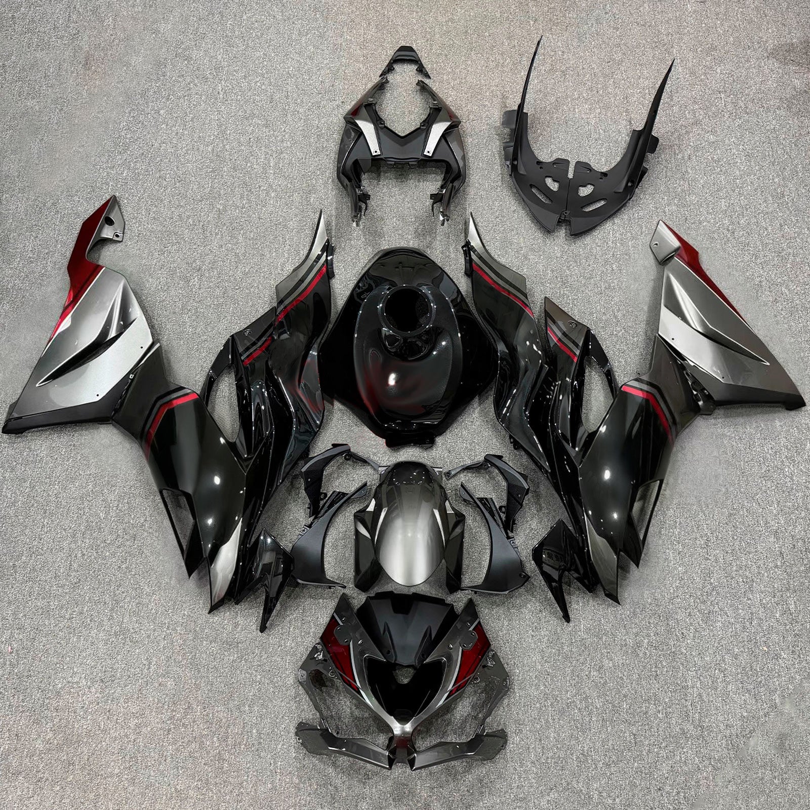 Injection Fairing Kit Bodywork Plastic ABS fit For Kawasaki ZX6R 2019-2023