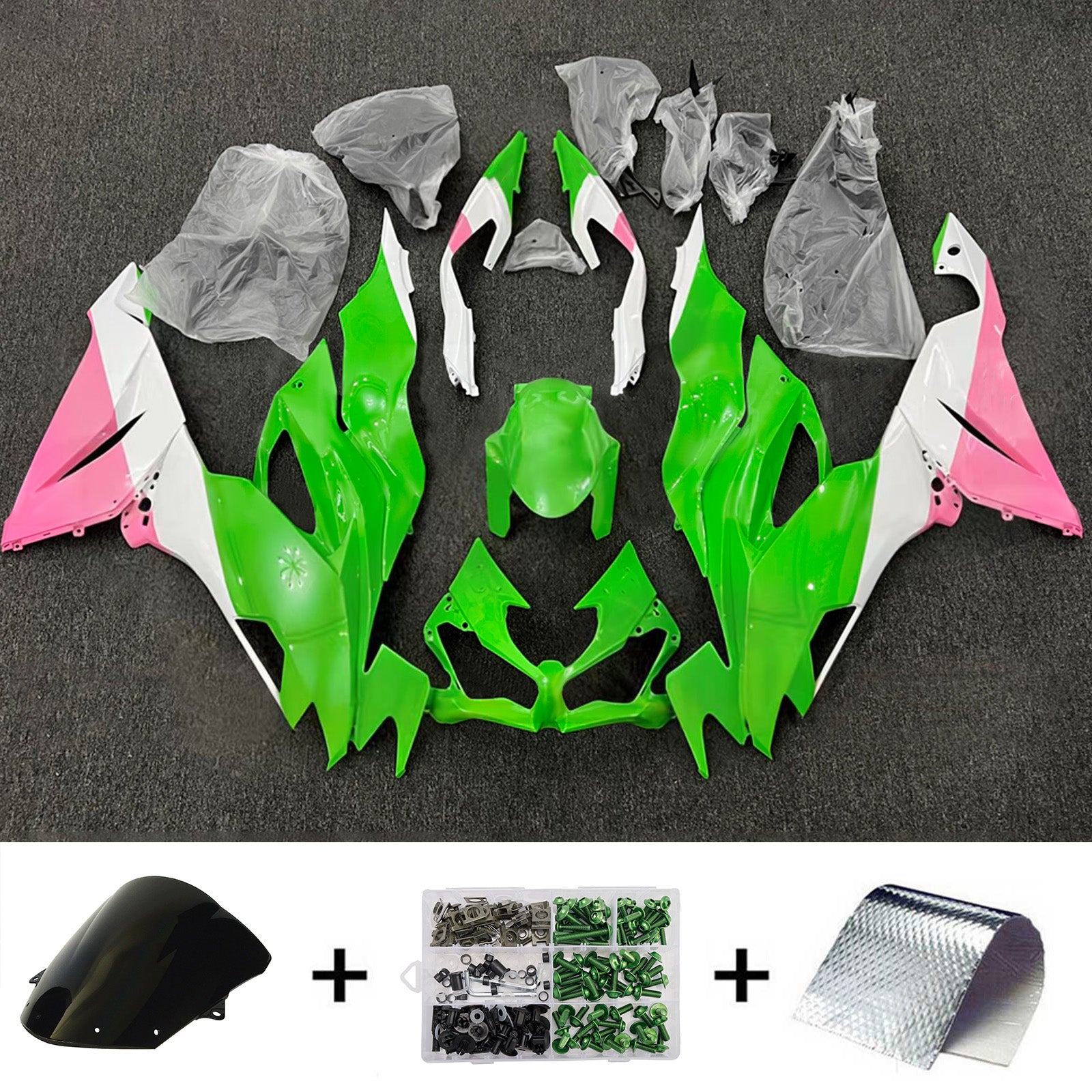 Injection Fairing Kit Bodywork Plastic ABS fit For Kawasaki ZX6R 2019-2023