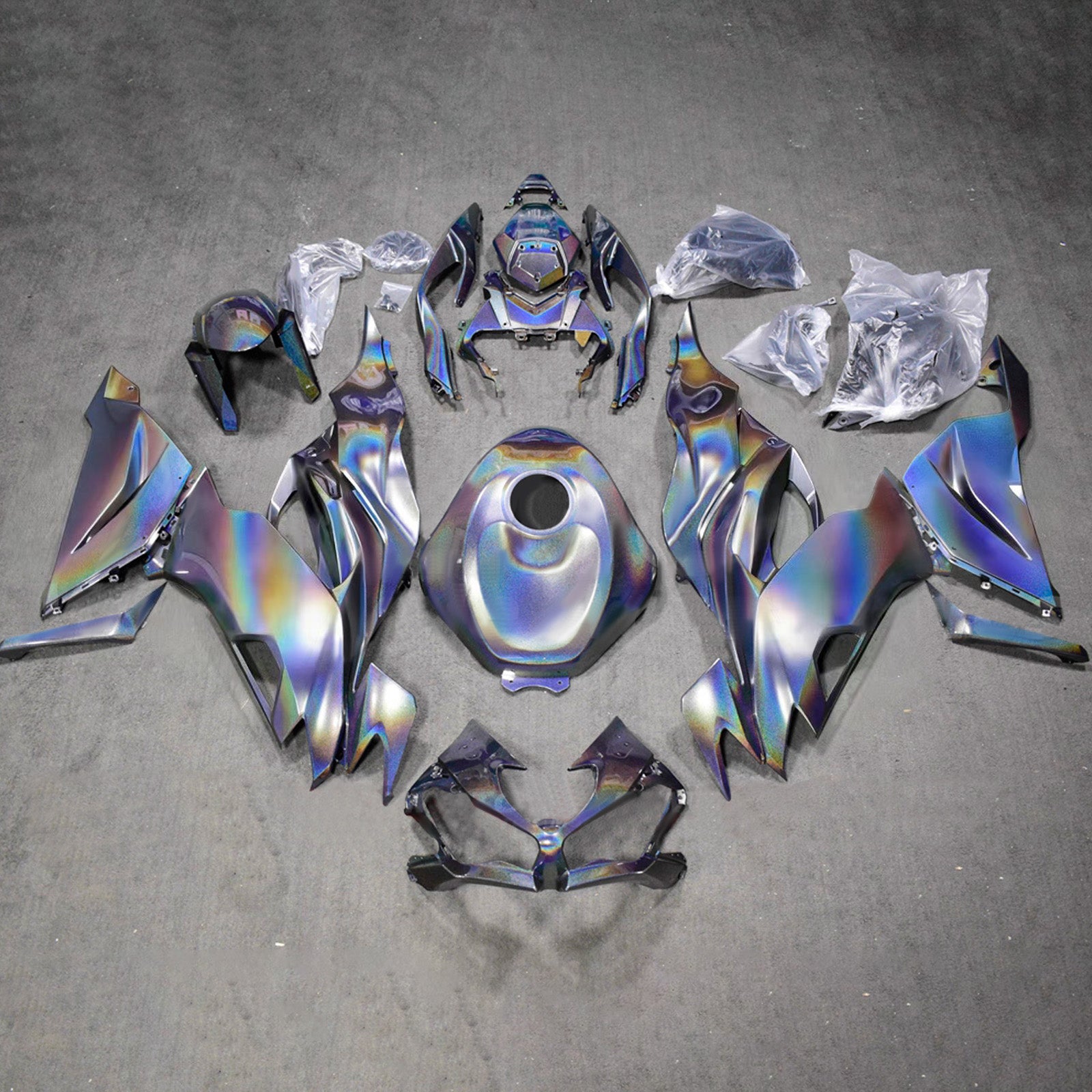 Injection Fairing Kit Bodywork Plastic ABS fit For Kawasaki ZX6R 2019-2023