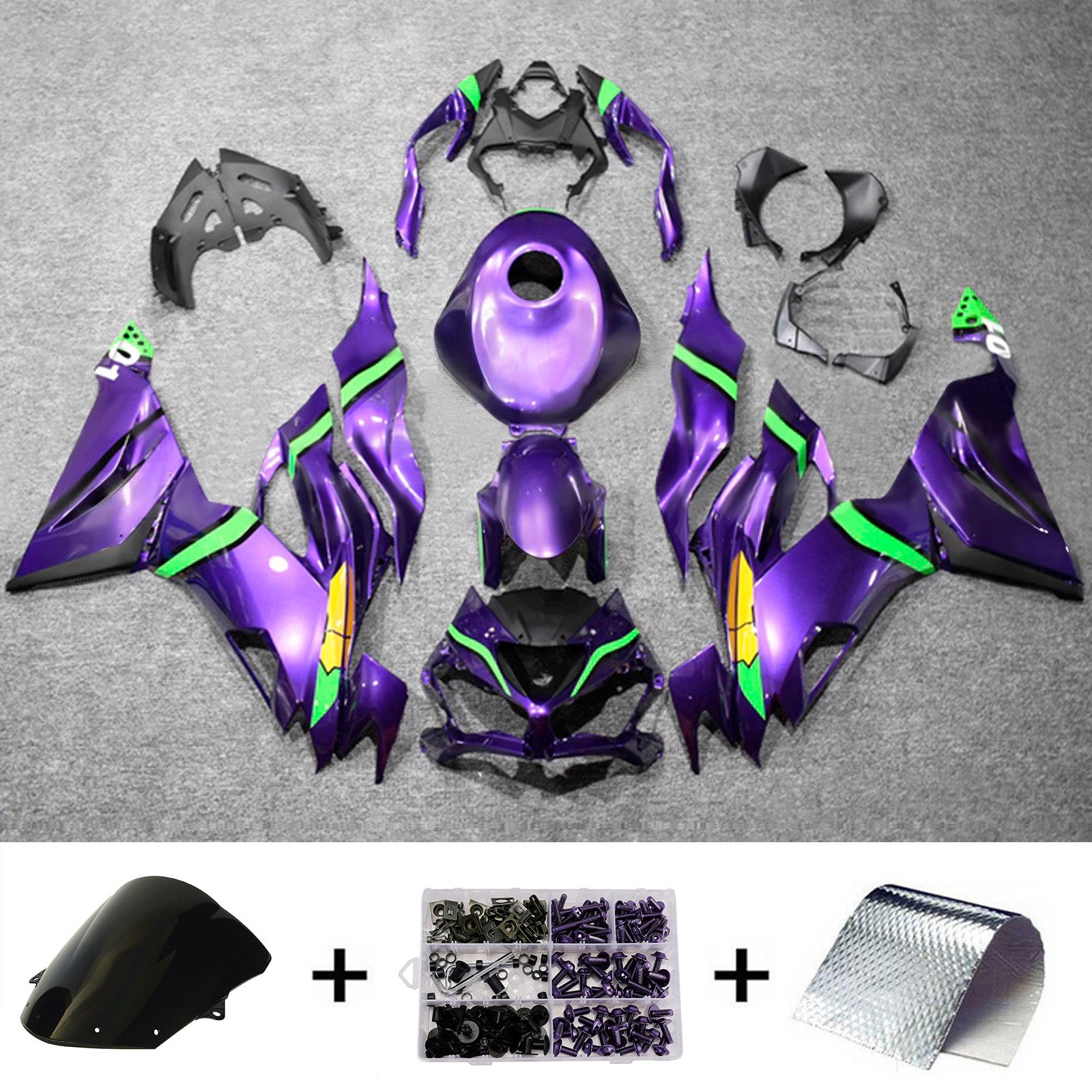 Injection Fairing Kit Bodywork Plastic ABS fit For Kawasaki ZX6R 2019-2023