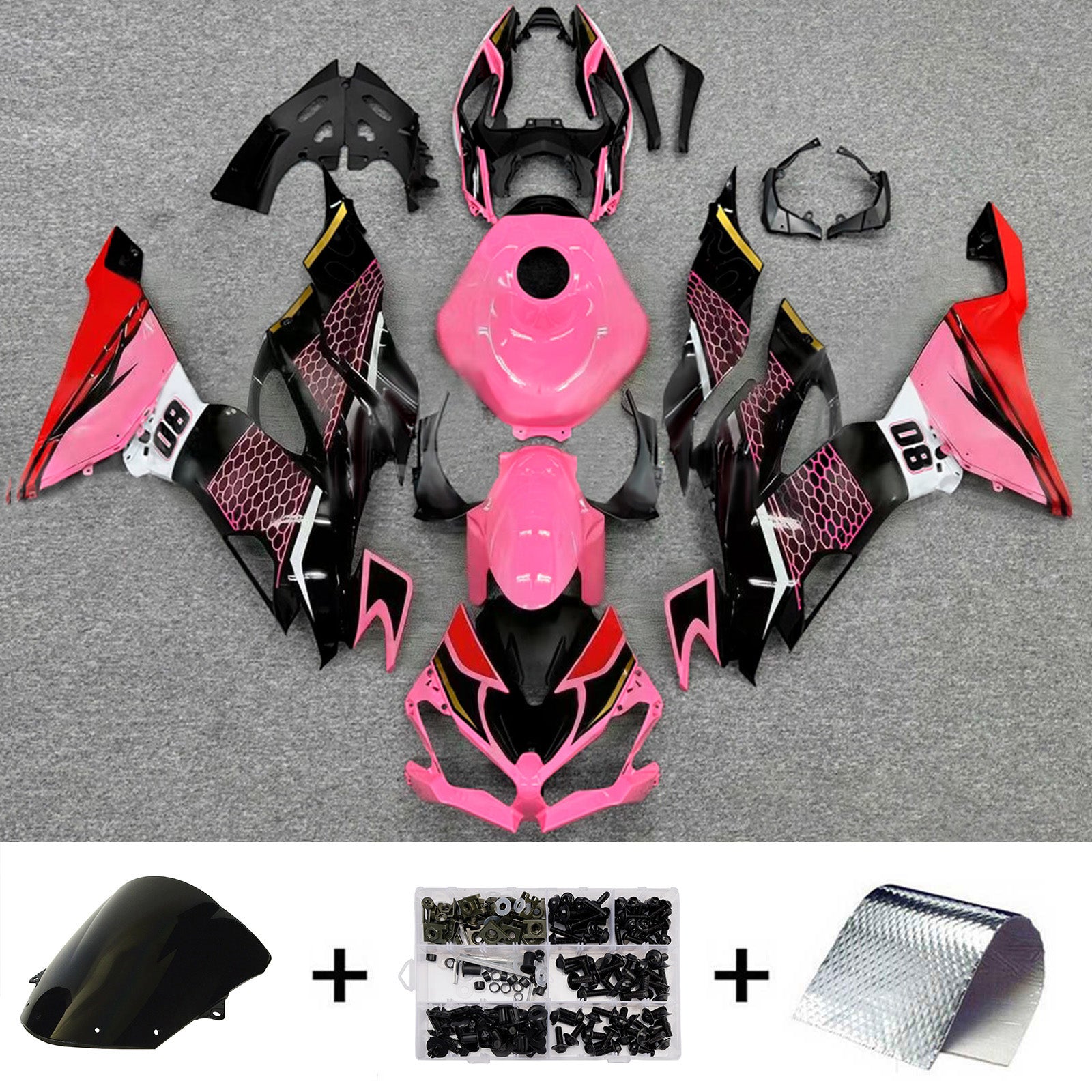 Injection Fairing Kit Bodywork Plastic ABS fit For Kawasaki ZX6R 2019-2023