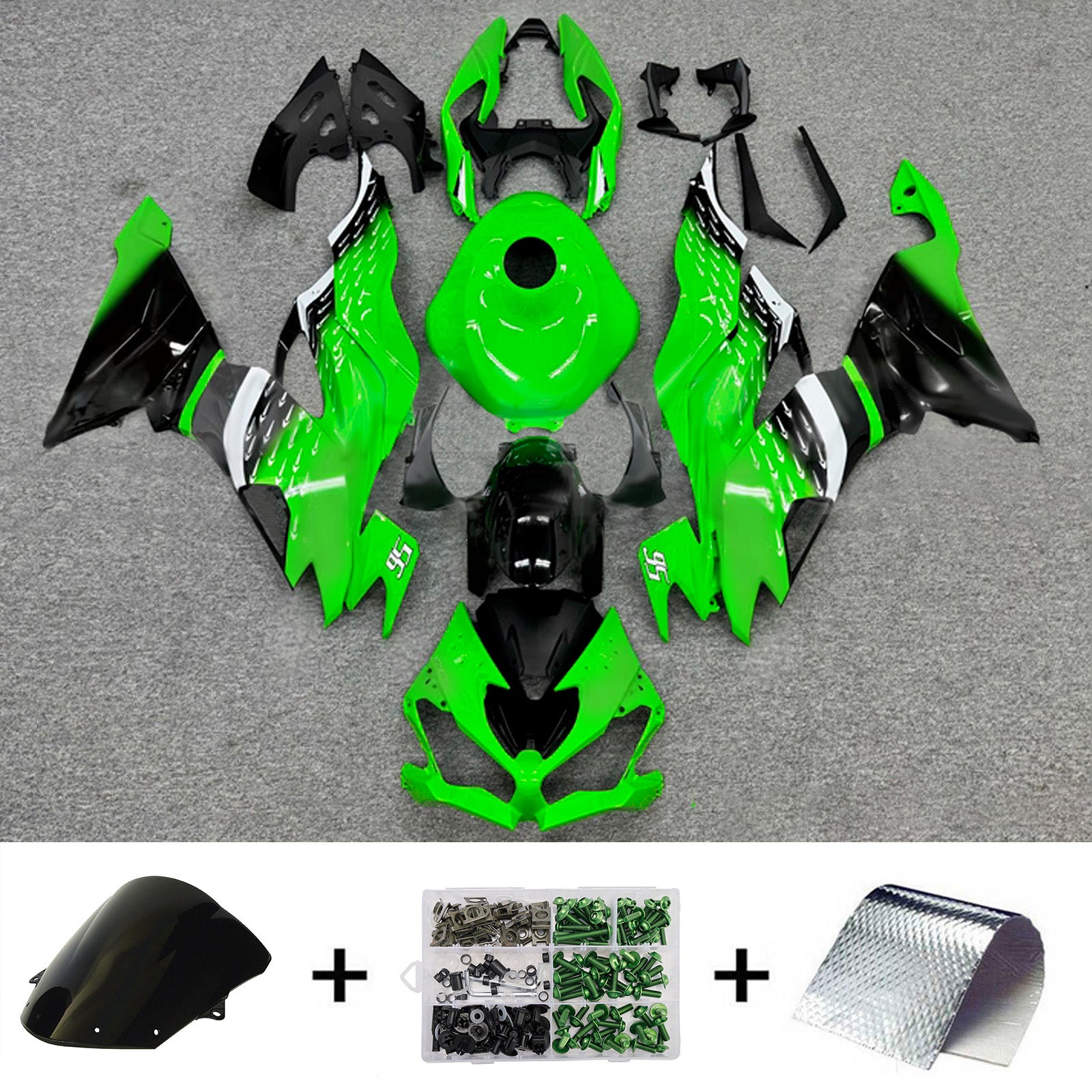 Injection Fairing Kit Bodywork Plastic ABS fit For Kawasaki ZX6R 2019-2023
