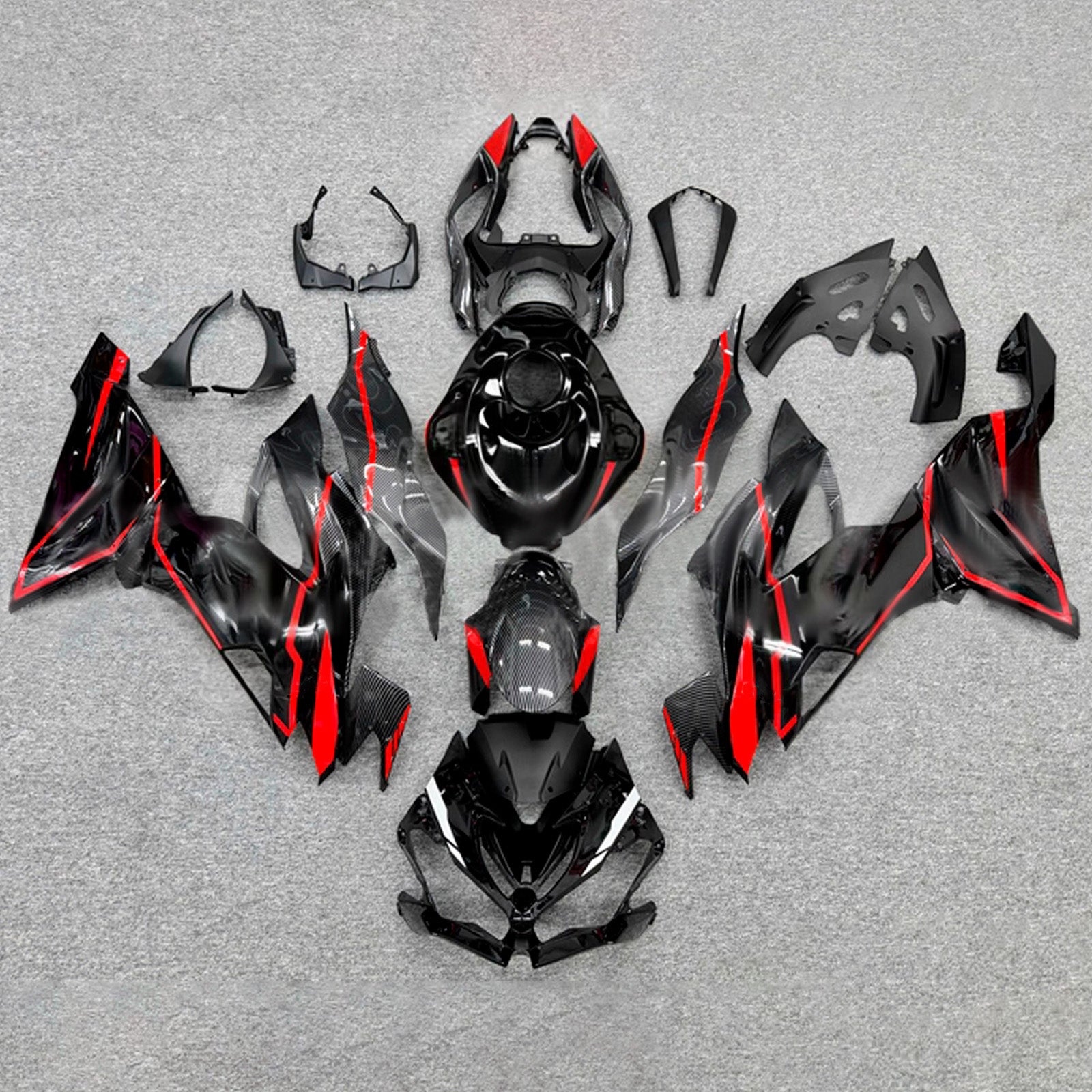 Injection Fairing Kit Bodywork Plastic ABS fit For Kawasaki ZX6R 2019-2023