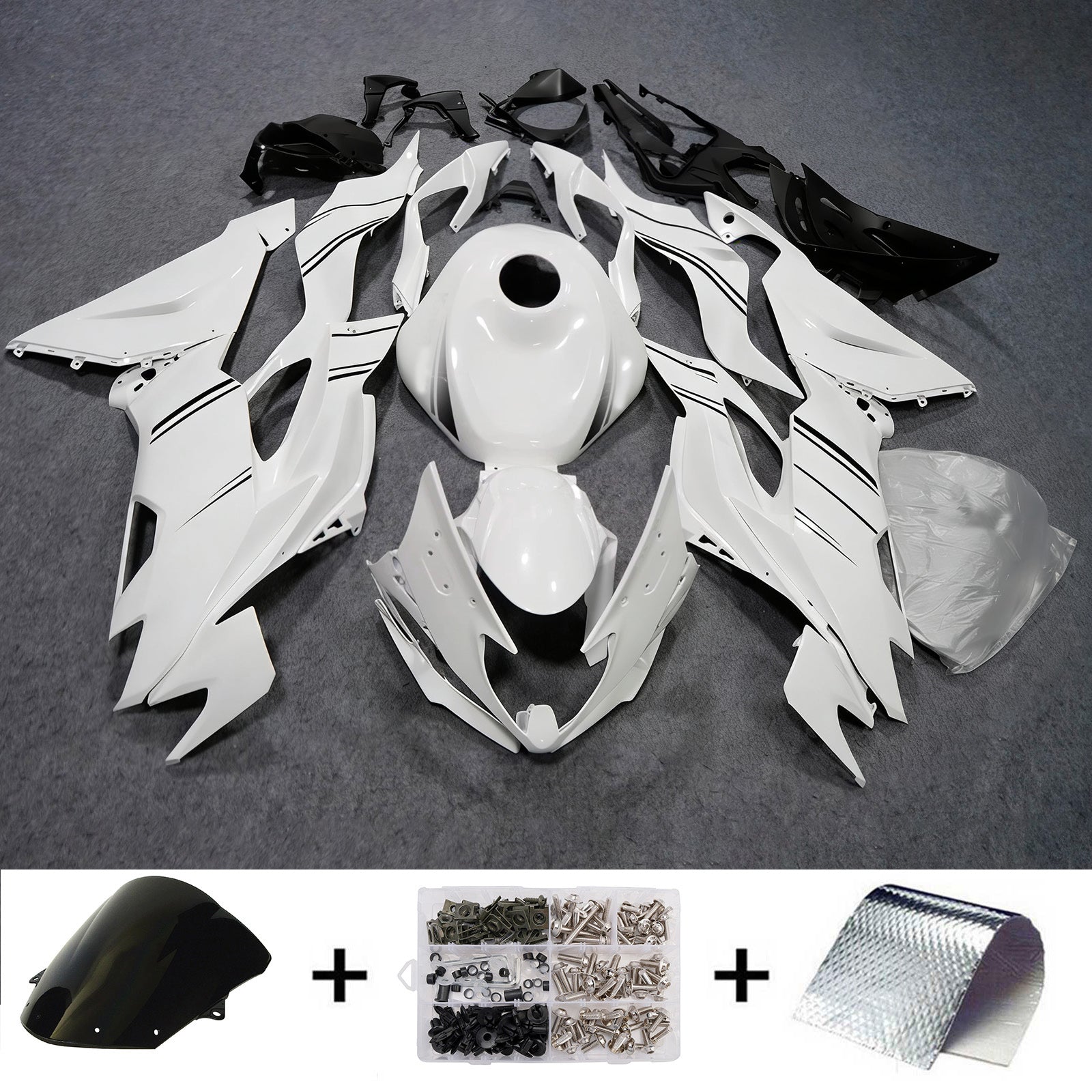 Injection Fairing Kit Bodywork Plastic ABS fit For Kawasaki ZX6R 2019-2023
