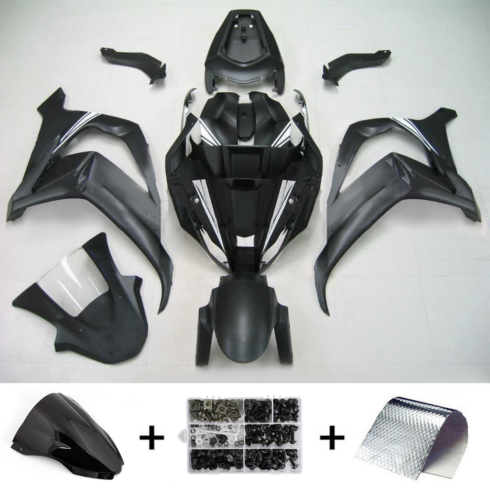 Injection Fairing Kit Bodywork Plastic ABS fit For Kawasaki ZX10R 2016-2020
