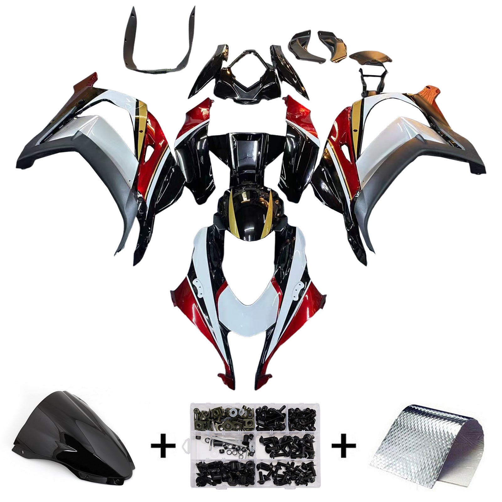 Injection Fairing Kit Bodywork Plastic ABS fit For Kawasaki ZX10R 2016-2020