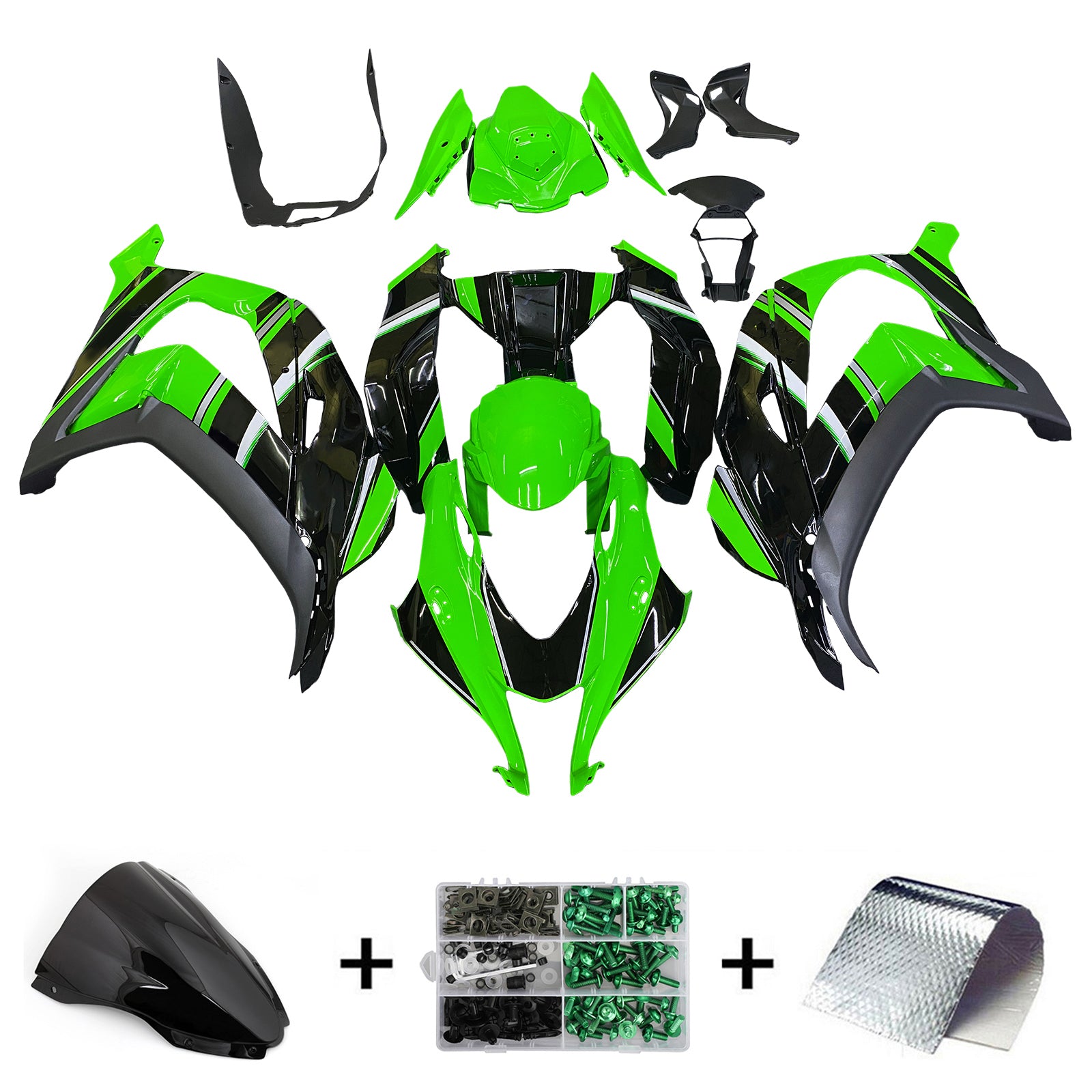 Injection Fairing Kit Bodywork Plastic ABS fit For Kawasaki ZX10R 2016-2020