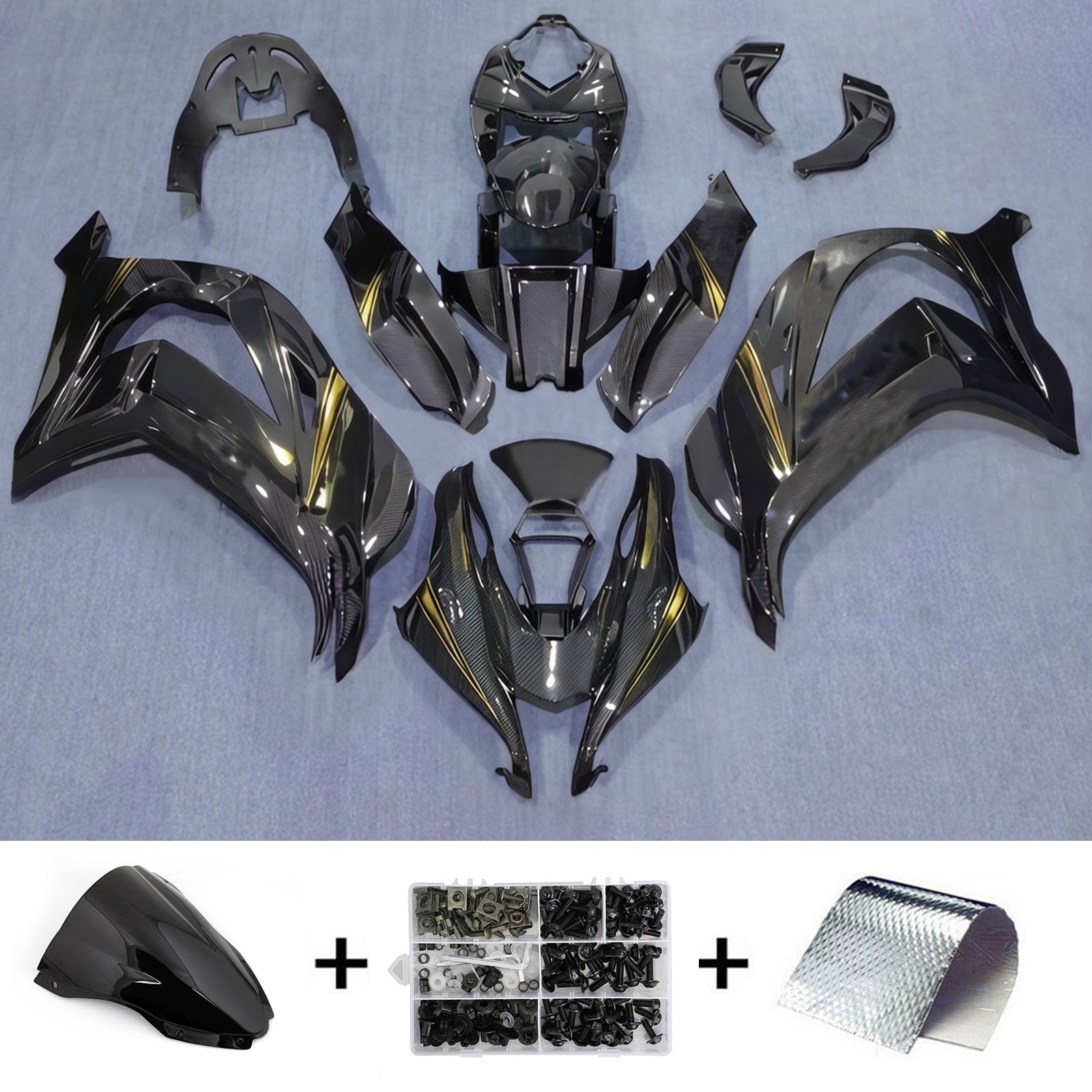 Injection Fairing Kit Bodywork Plastic ABS fit For Kawasaki ZX10R 2016-2020