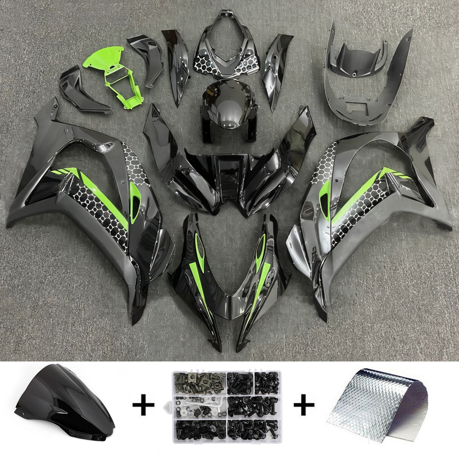 Injection Fairing Kit Bodywork Plastic ABS fit For Kawasaki ZX10R 2016-2020