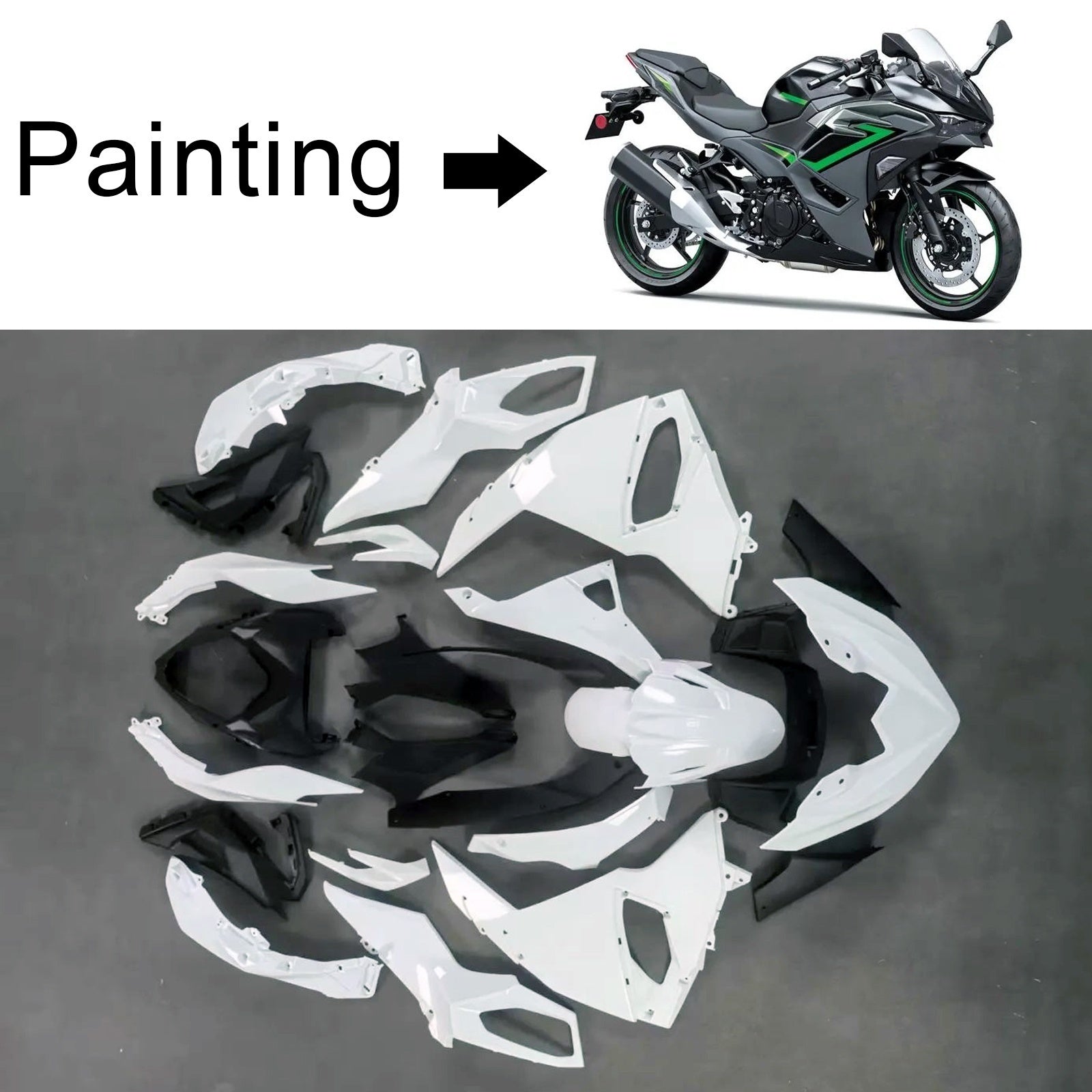Injection Fairing Kit Bodywork ABS fit For Kawasaki Ninja 500 2024-2026