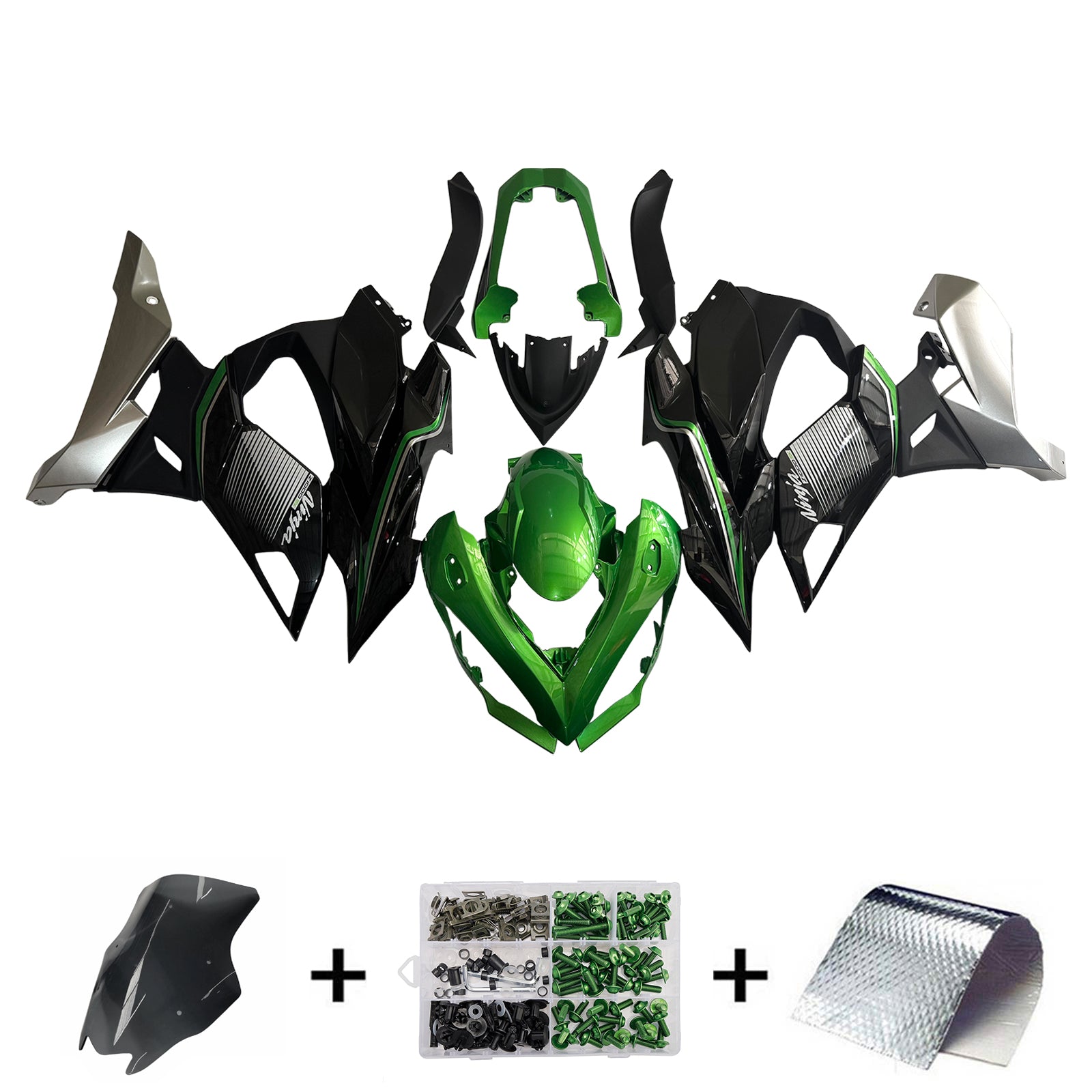 Green Black Injection Fairing Bodywork For Kawasaki Z1000SX Ninja 1000SX 1100SX 2020-2026