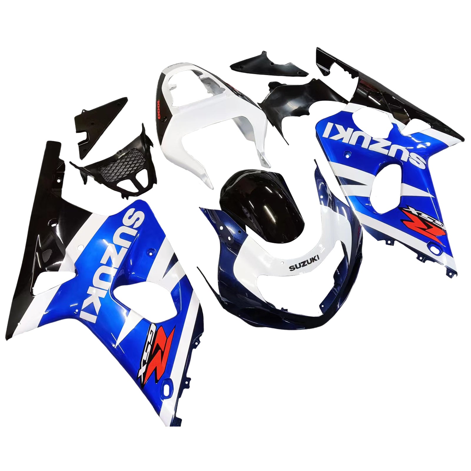 Carenados 2000-2002 Suzuki GSXR 1000 Azul Blanco Negro GSXR Genérico