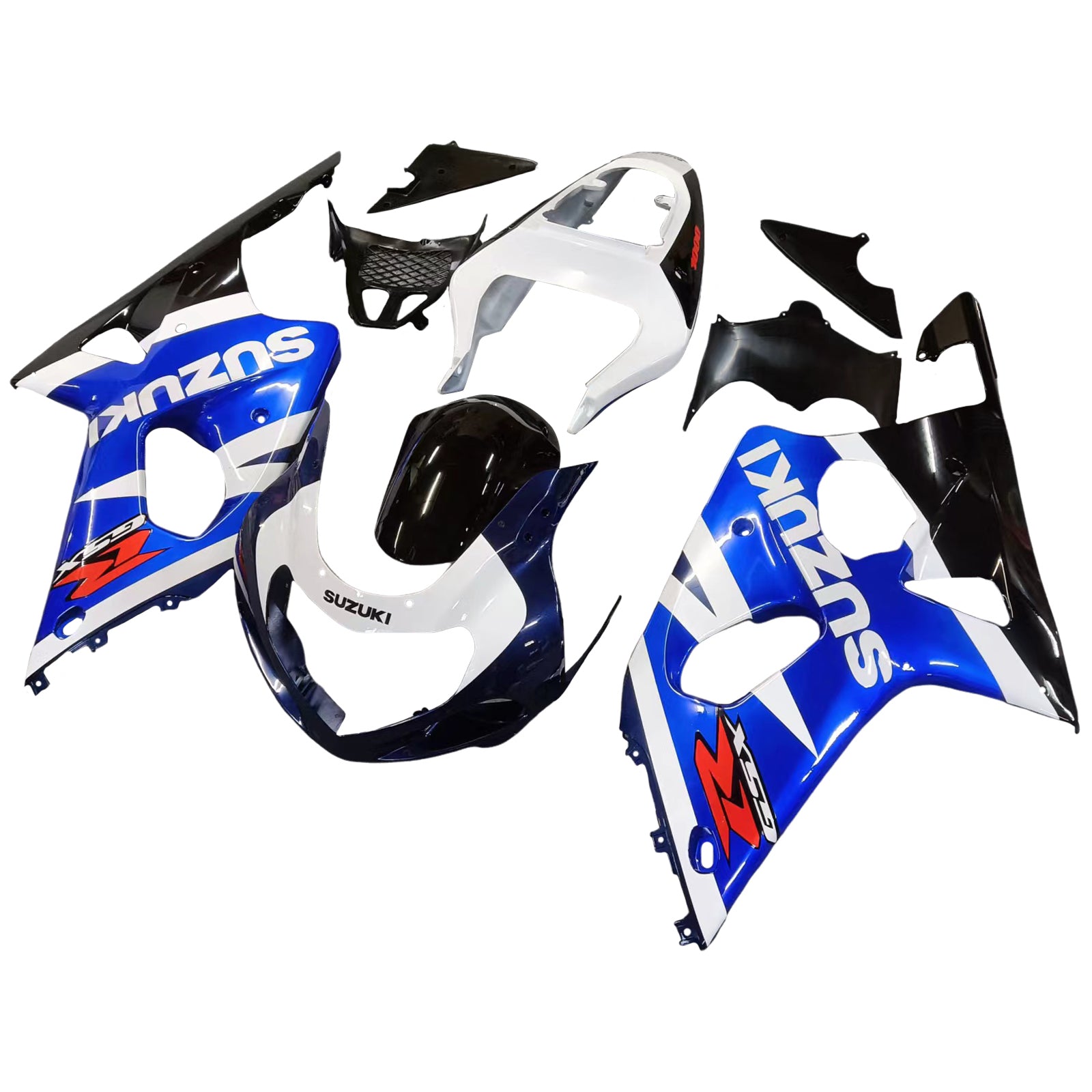 Carenados 2000-2002 Suzuki GSXR 1000 Azul Blanco Negro GSXR Genérico
