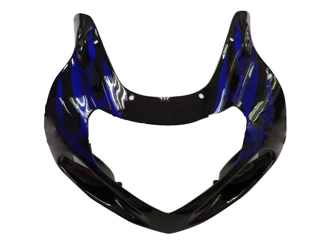Carenados 2000-2002 Suzuki GSXR 1000 Negro y Llama Azul Genérico