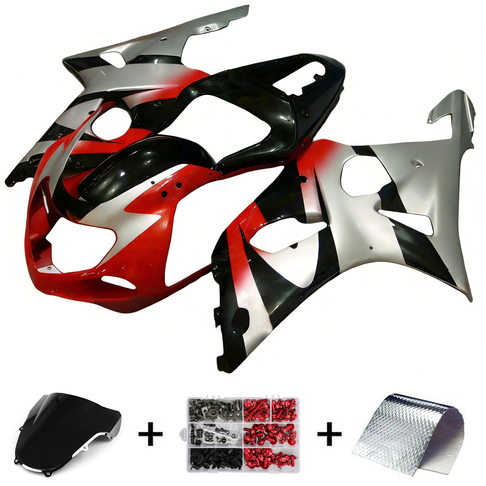 Amotopart Suzuki GSXR1000 2000-2002 K1 K2 Kit Carenado Carrocería Plástico ABS