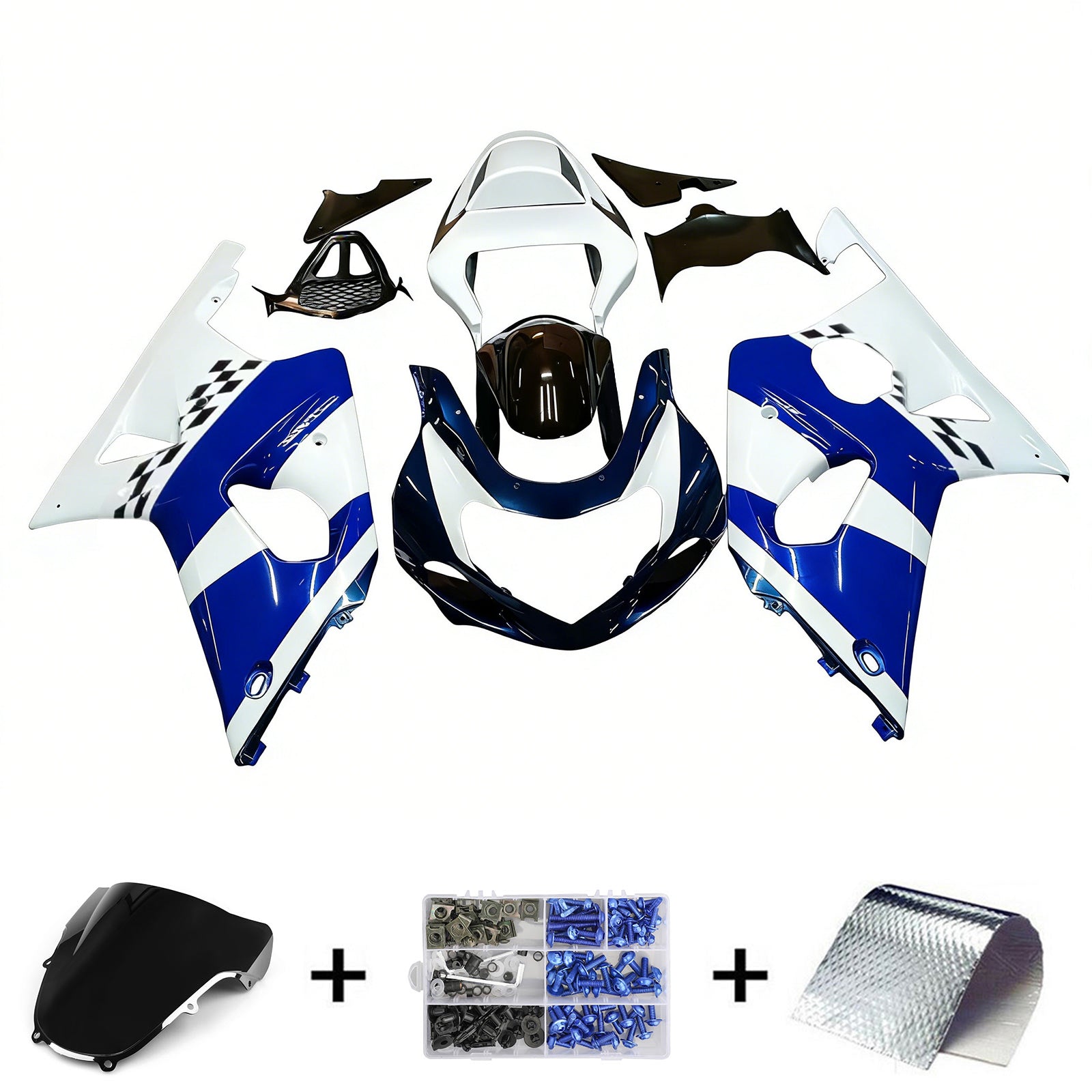 Amotopart Suzuki GSXR1000 2000-2002 K1 K2 Fairing Kit Bodywork Plastic ABS