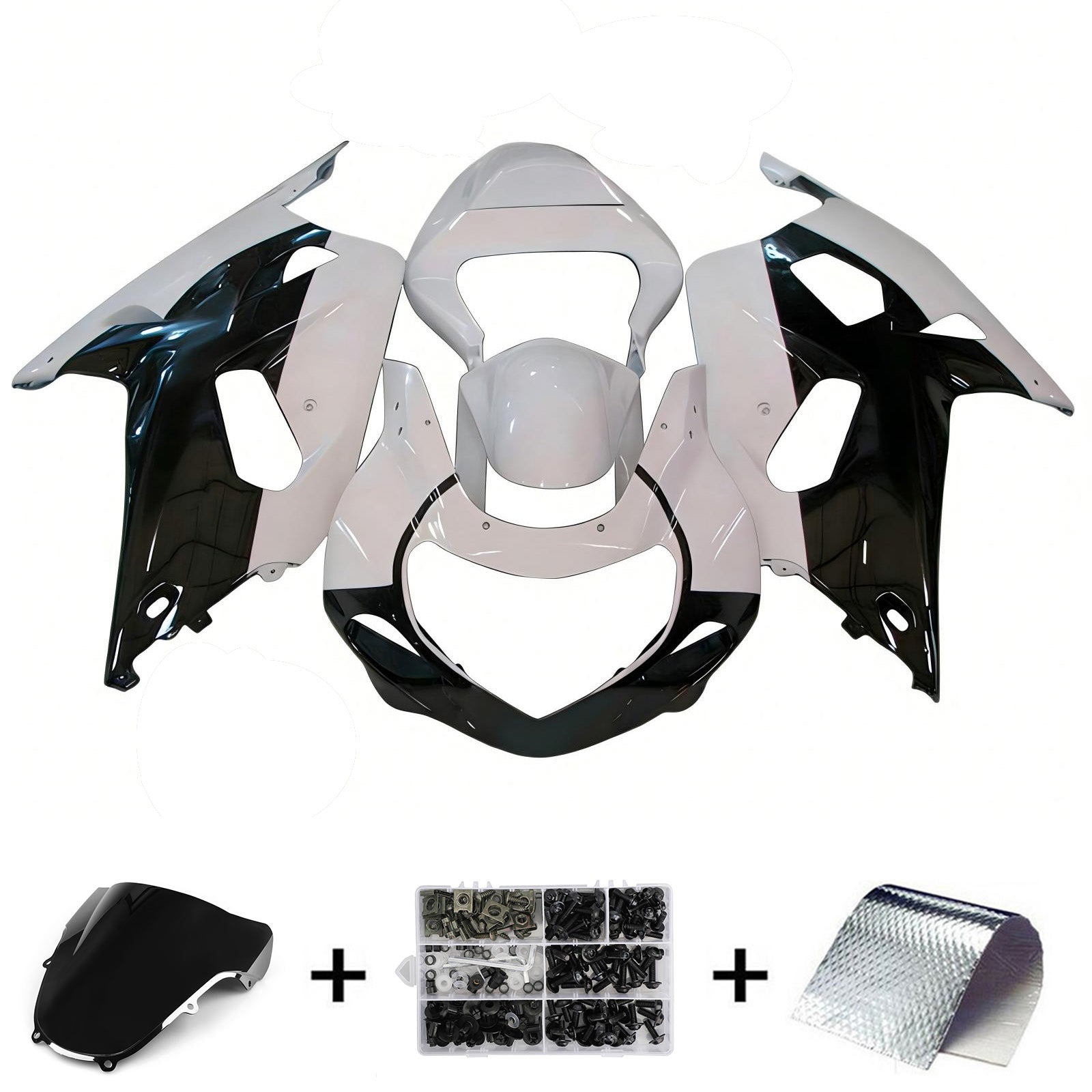Amotopart Suzuki GSXR1000 2000-2002 K1 K2 Kit Carenado Carrocería Plástico ABS