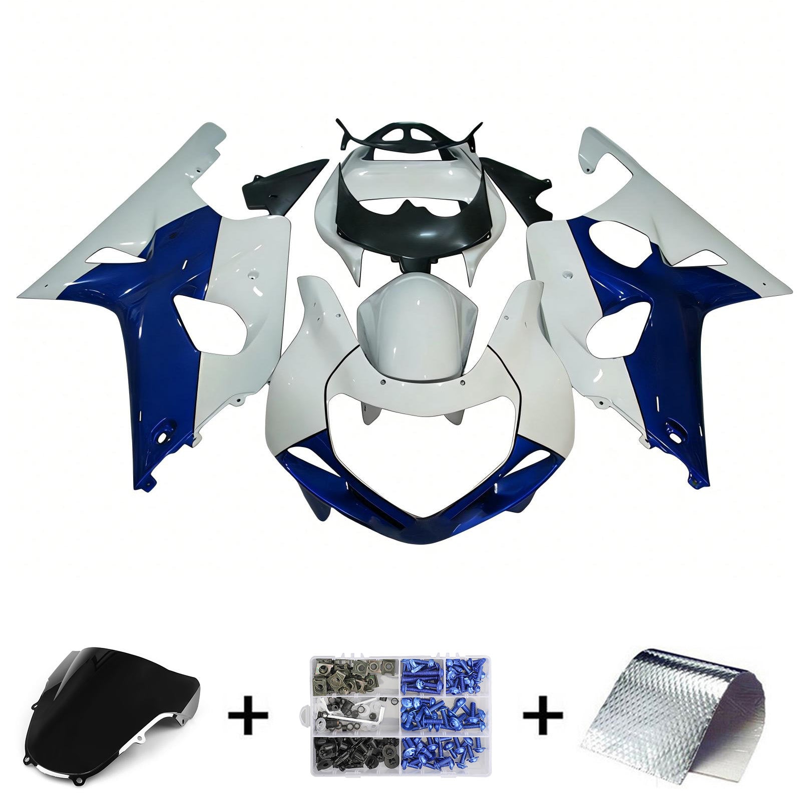 Amotopart Suzuki GSXR1000 2000-2002 K1 K2 Fairing Kit Bodywork Plastic ABS