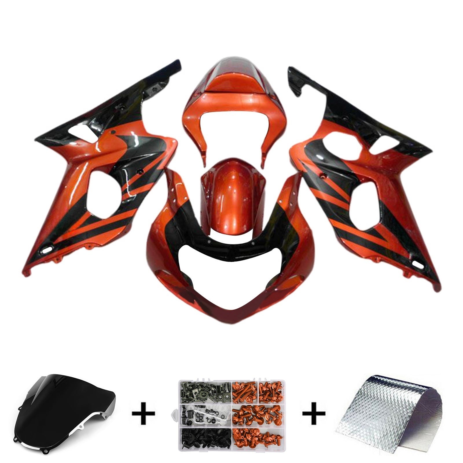 Amotopart Suzuki GSXR1000 2000-2002 K1 K2 Fairing Kit Bodywork Plastic ABS